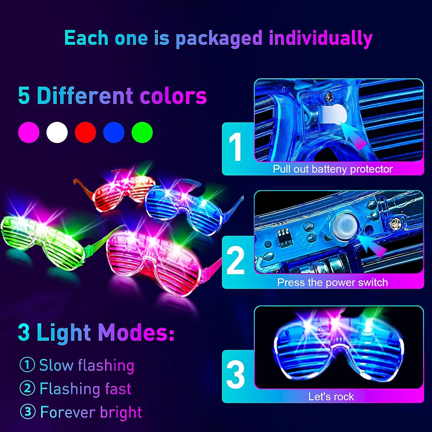 236PCS Glow in the Dark Party Supplies Set