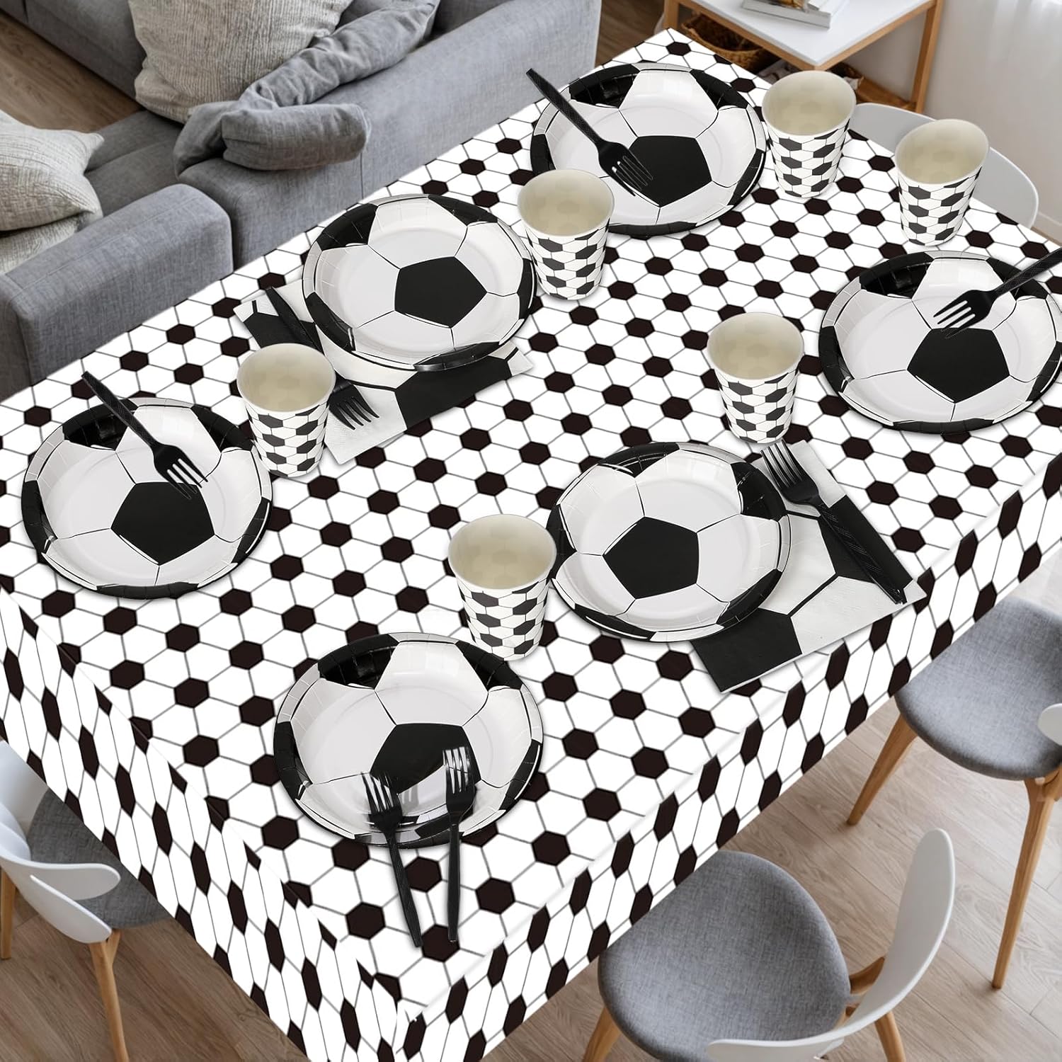 Soccer Birthday Party Decorations Set for 24 Guests