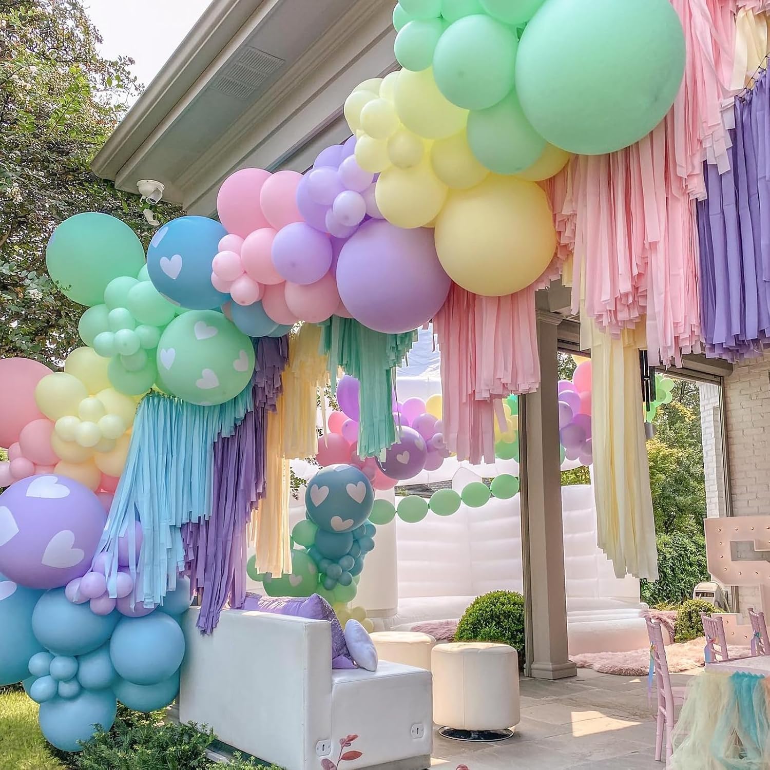 60 PCS Pastel Latex Balloons for Birthday Wedding Decor