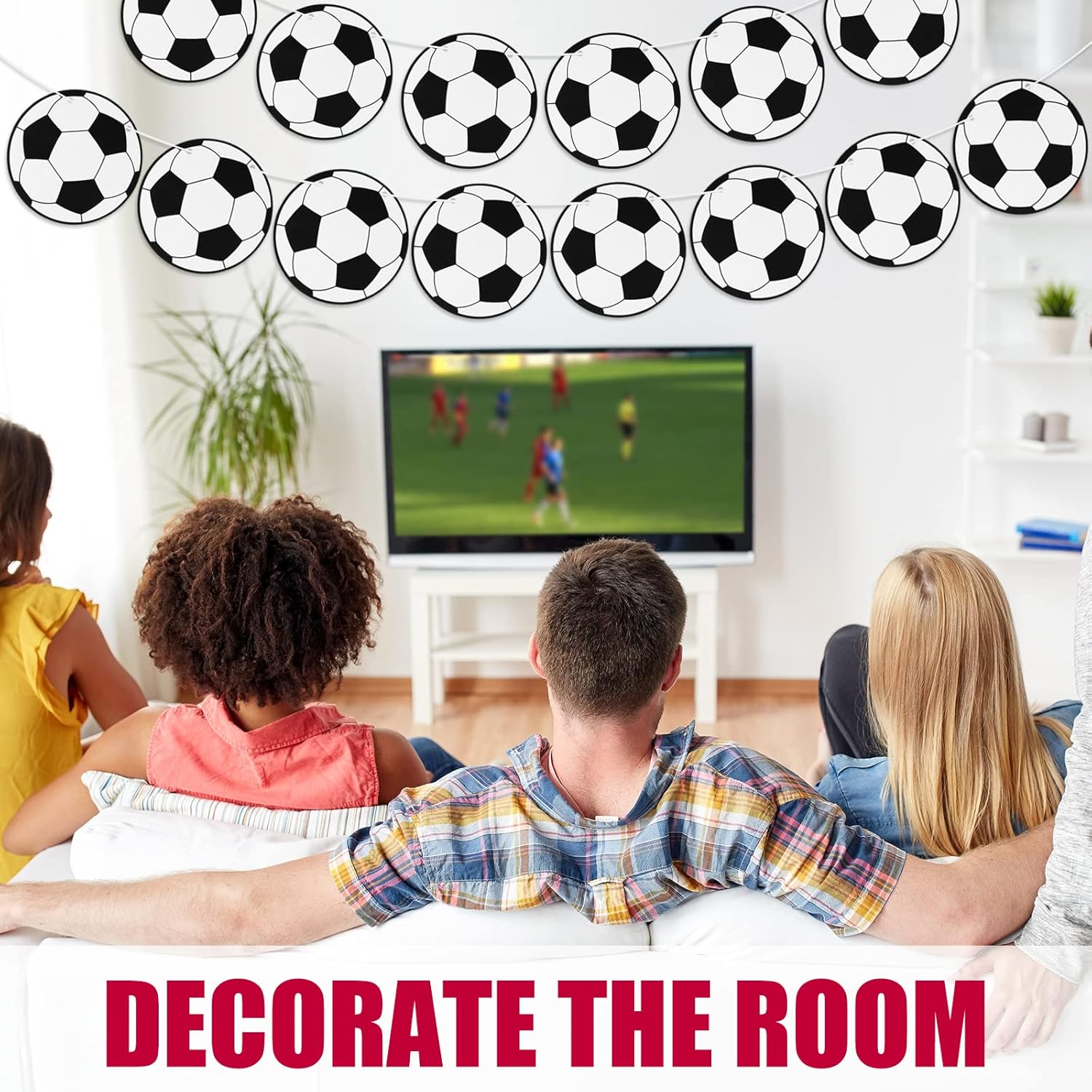 CABAX Soccer Party Decorations 2 Sets Football Banners Cards