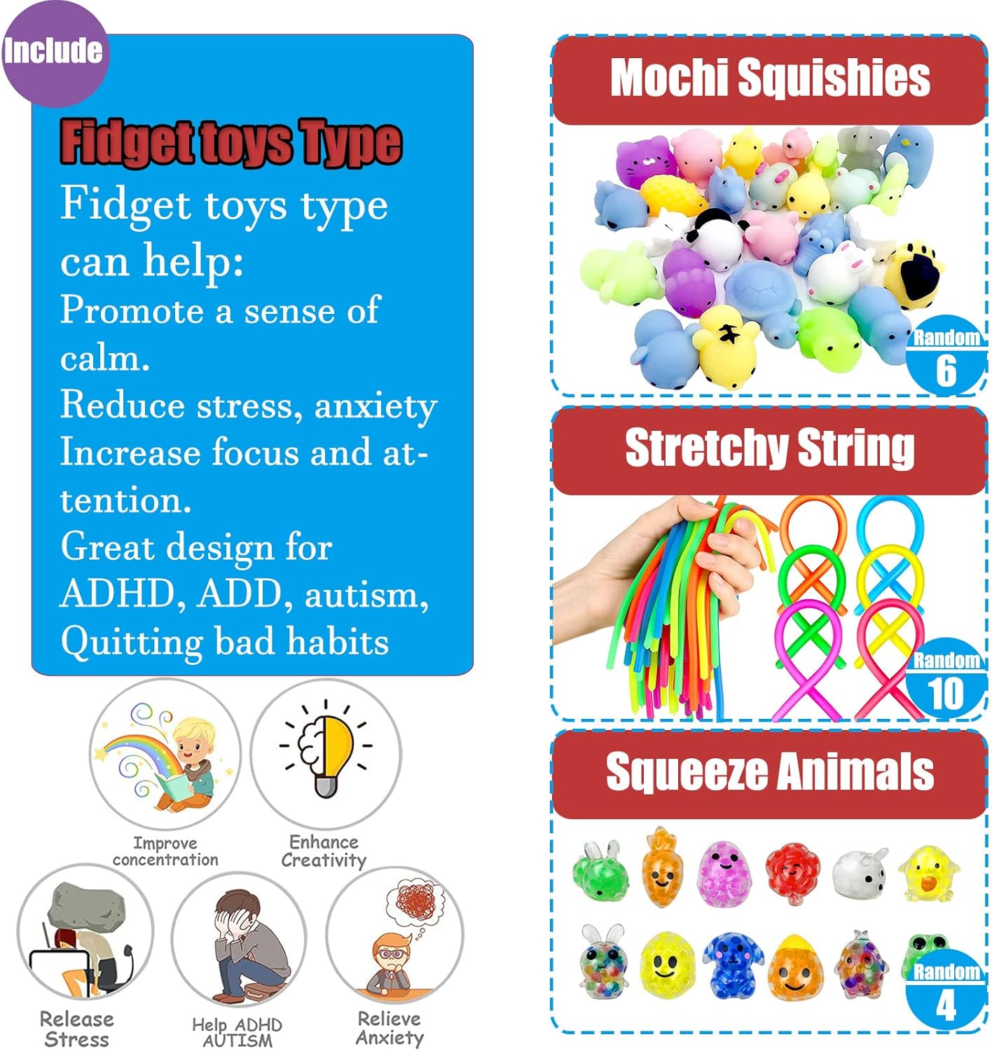 105 PCS Kids Party Favors Toy Assortment