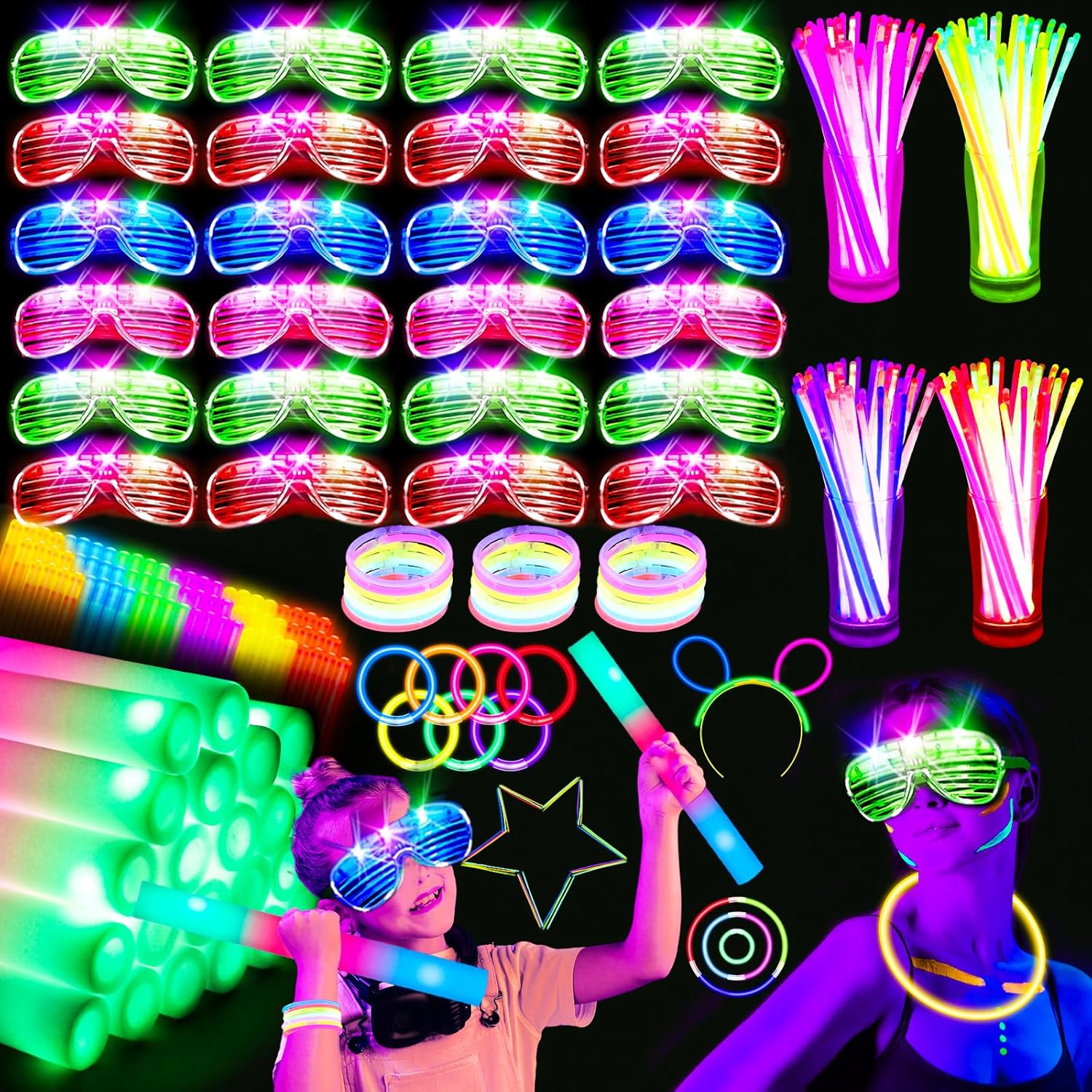 248PCS Glow Party Supplies Neon Light Kits
