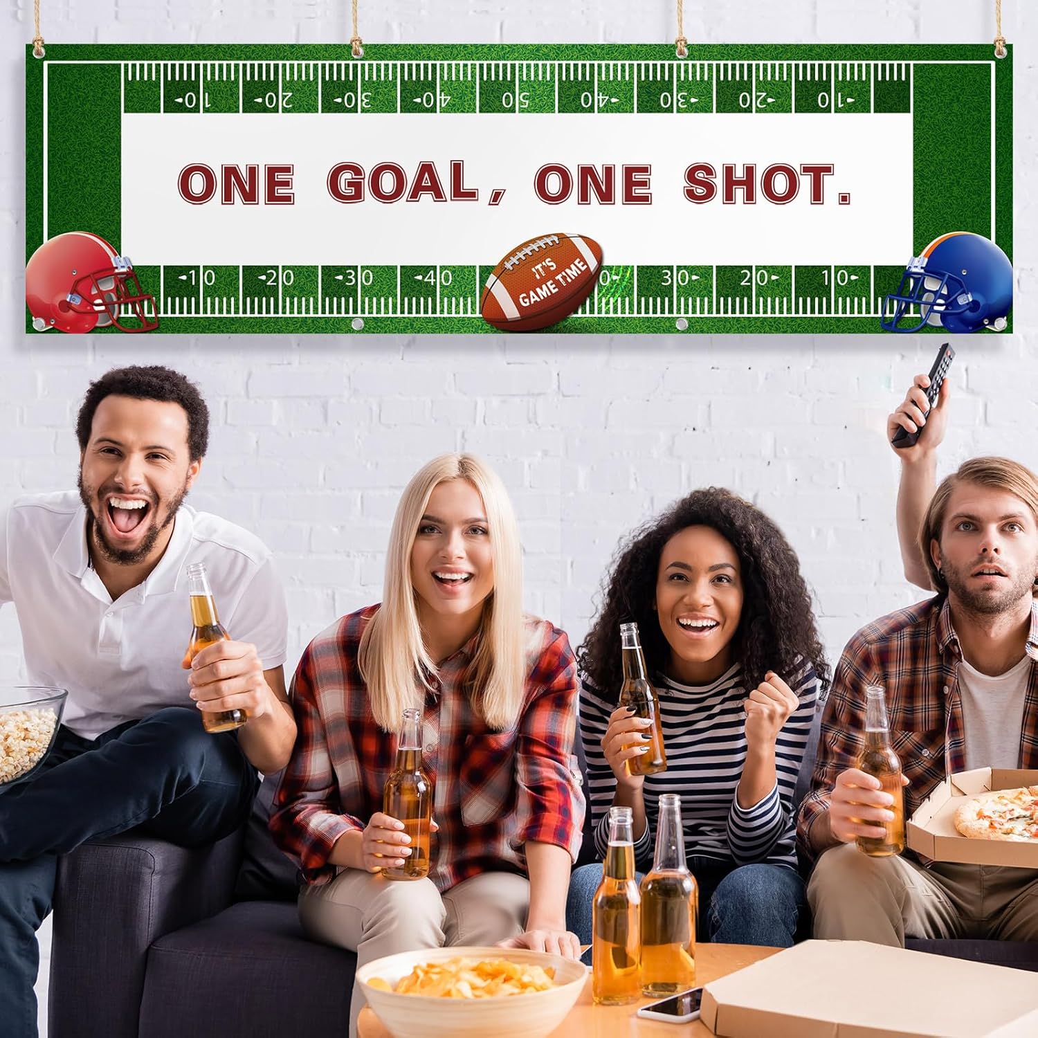 Tegeme Giant Football Party Banner 67x20 Inch