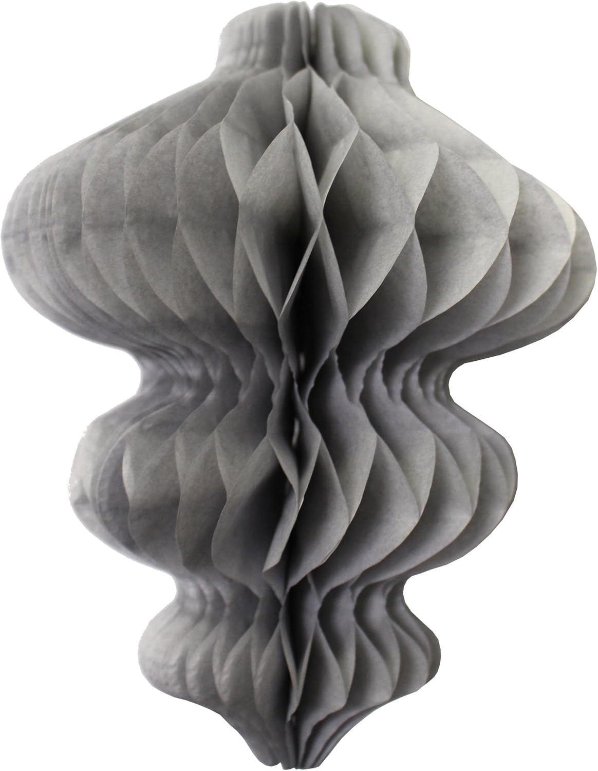 3-Pack 8 Inch Honeycomb Tissue Paper Hanging Ornament Gray