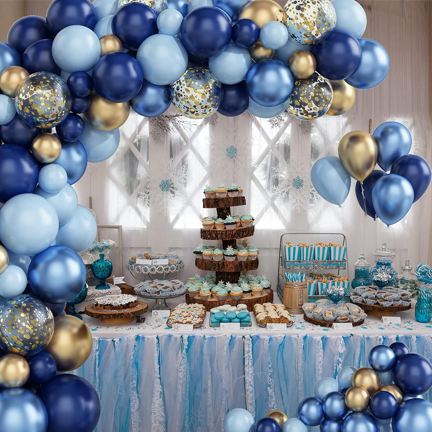 Paready 97PCS Navy Blue Balloon Garland Arch Kit