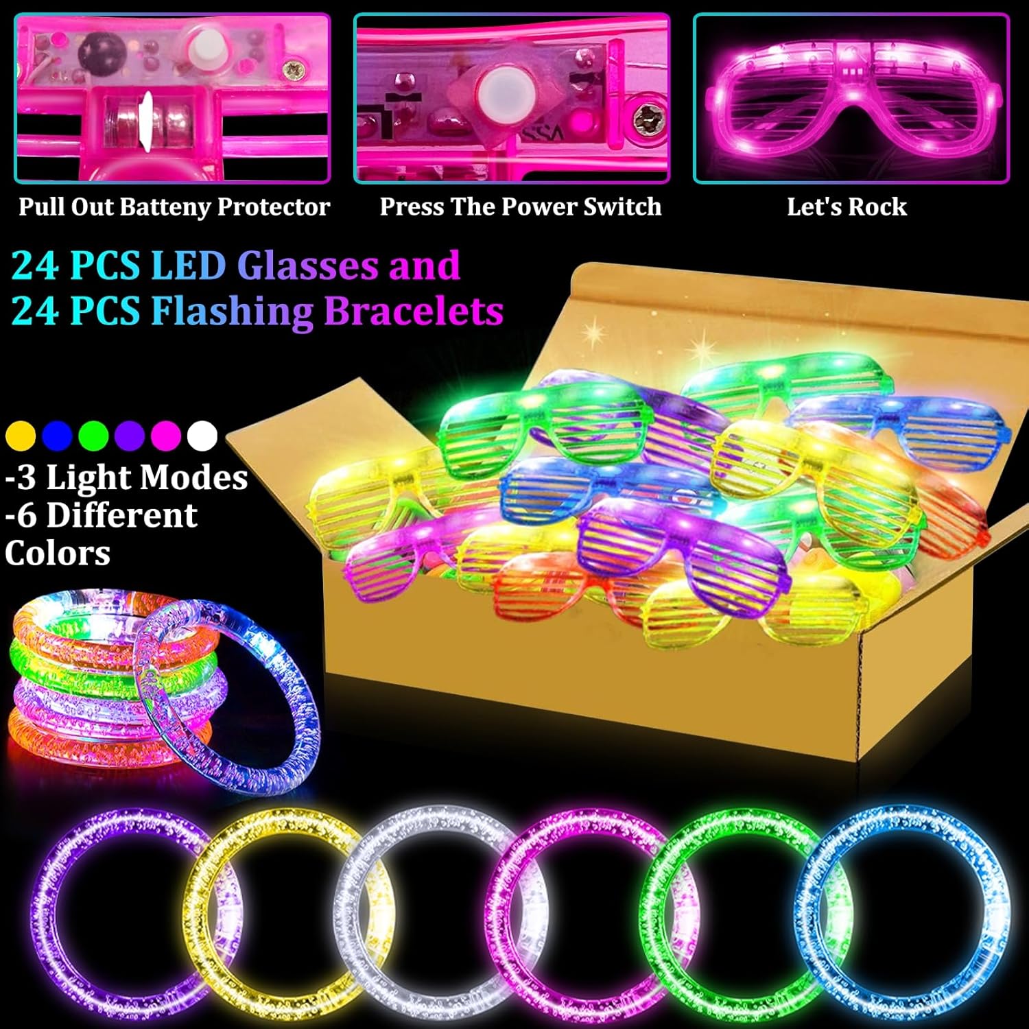TURNMEON 148 PCS Glow in the Dark Party Supplies