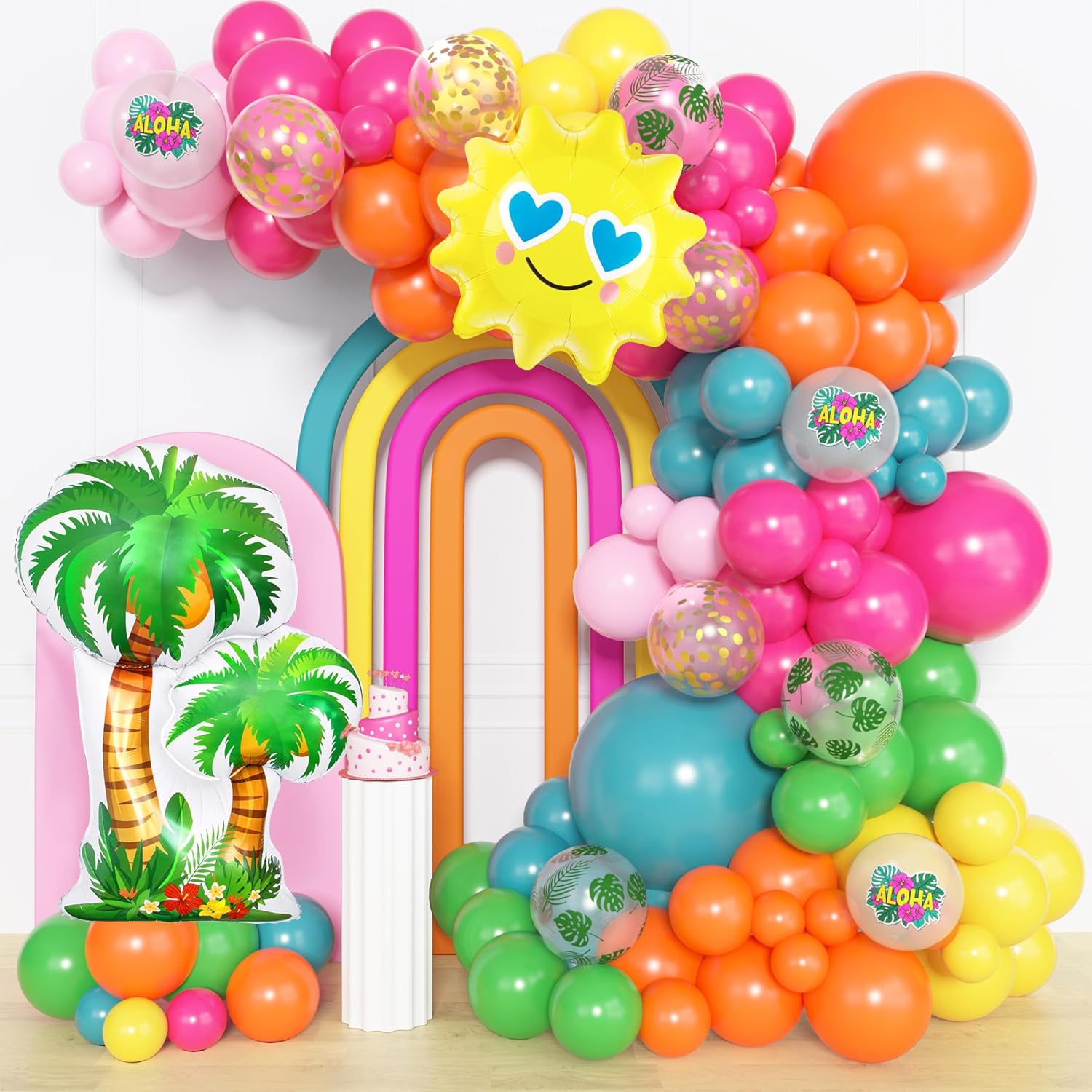 Amandir Tropical Balloon Arch Kit 165Pcs