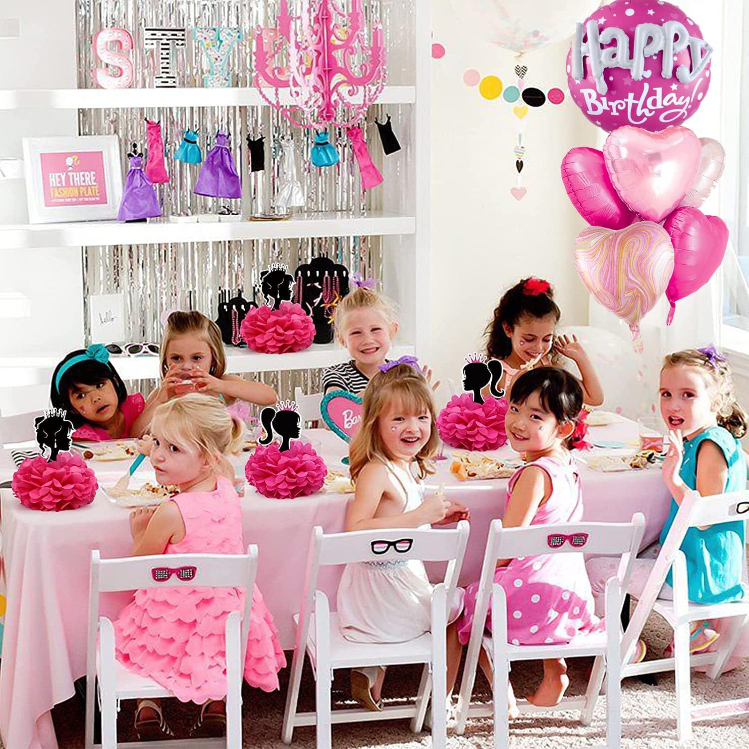 36inch Hot Pink Birthday Foil Balloons Decorations