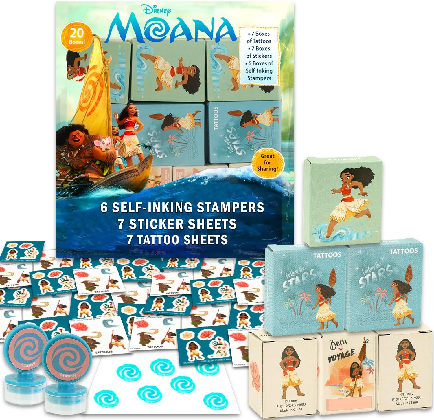Disney Moana Party Favors 20 Piece Bundle