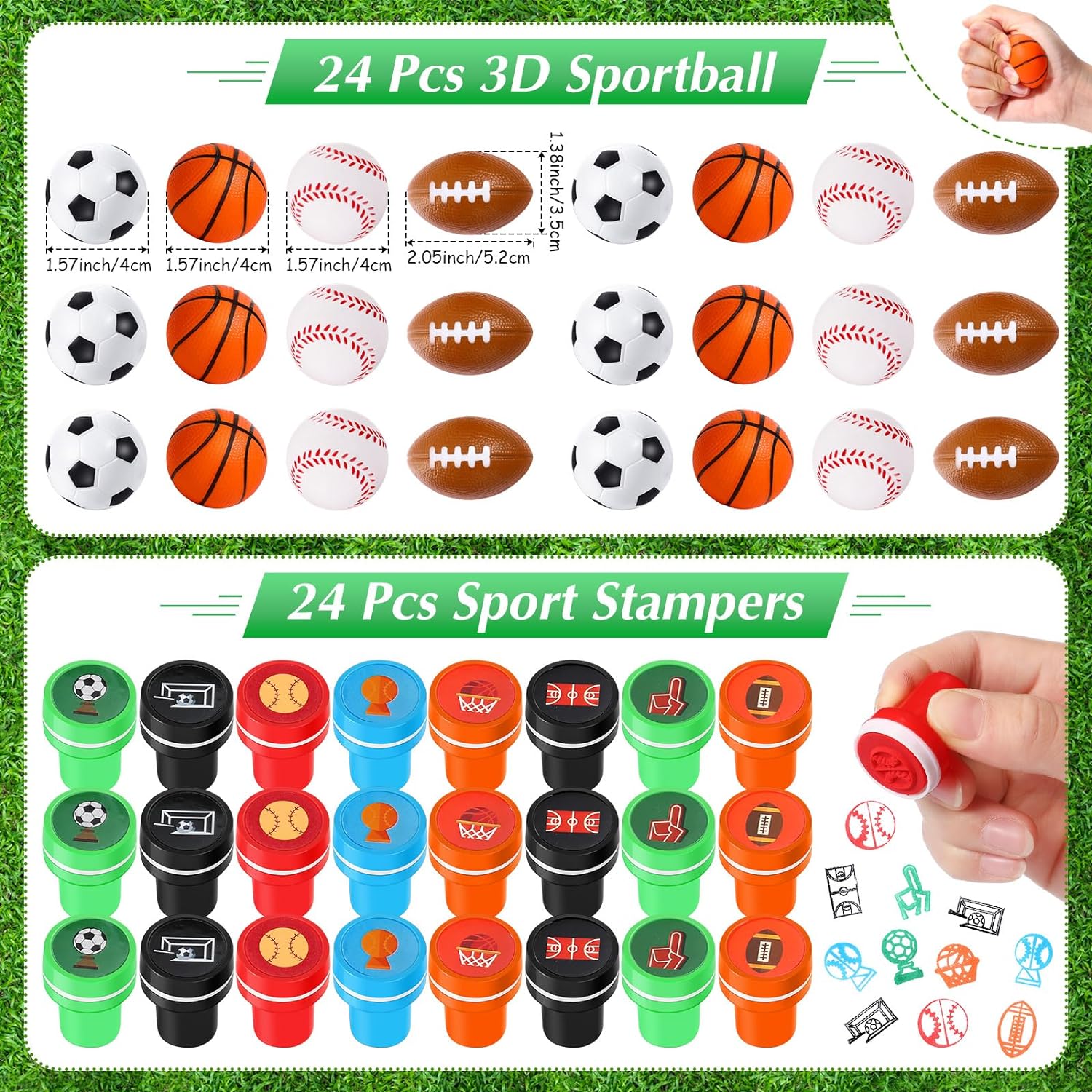 Aoriher 120 Pcs Sports Party Favors Set for Kids