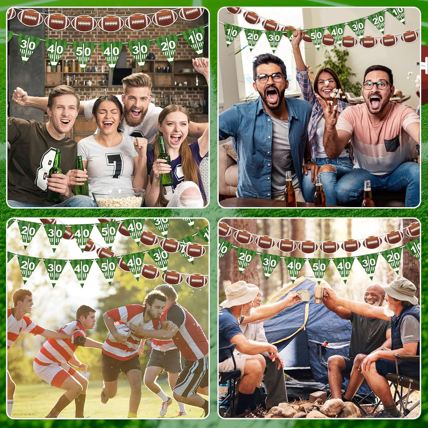 MARFOREVER Football Party Decorations 6 Pcs