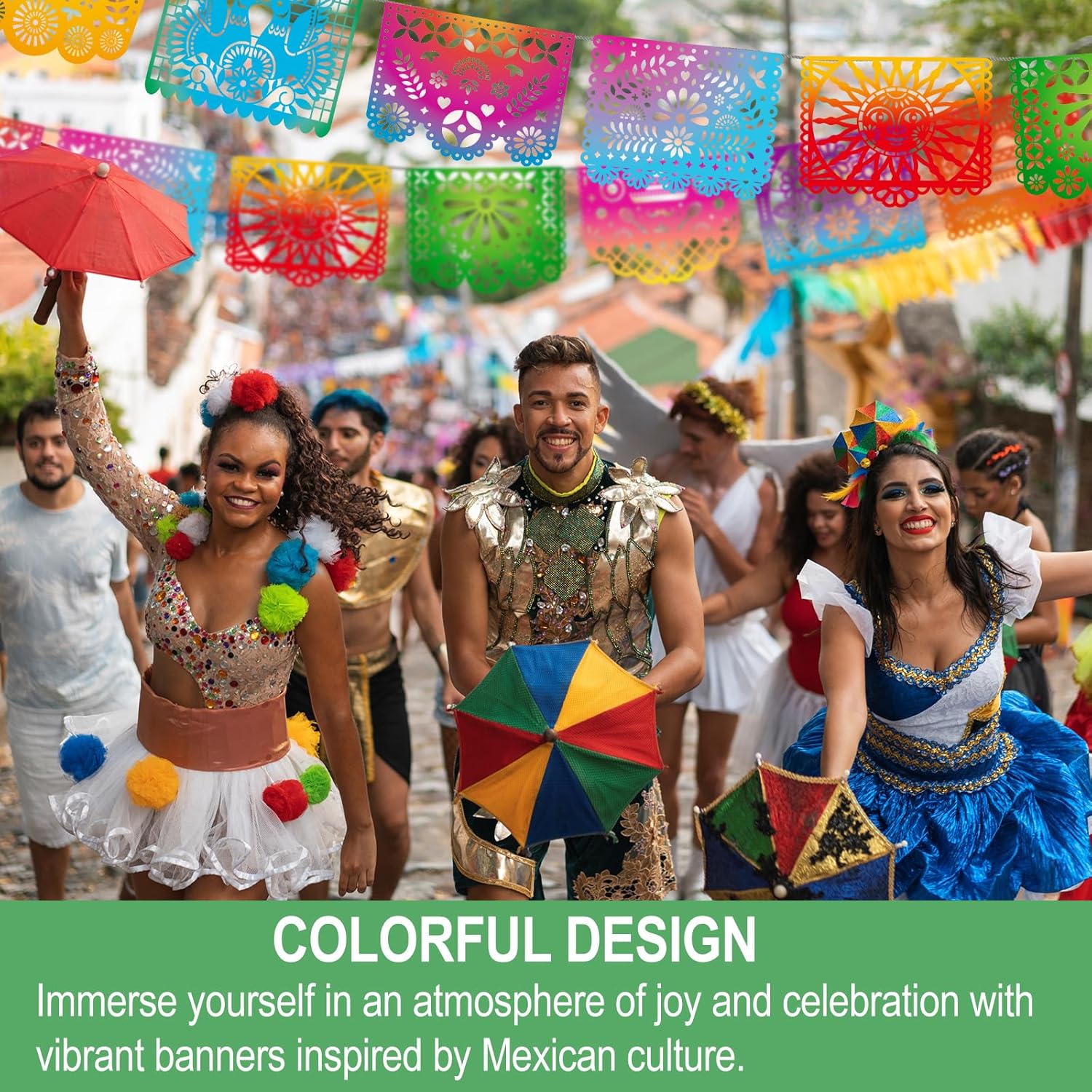 Mexican Party Banners 5 Packs 82 Ft Long