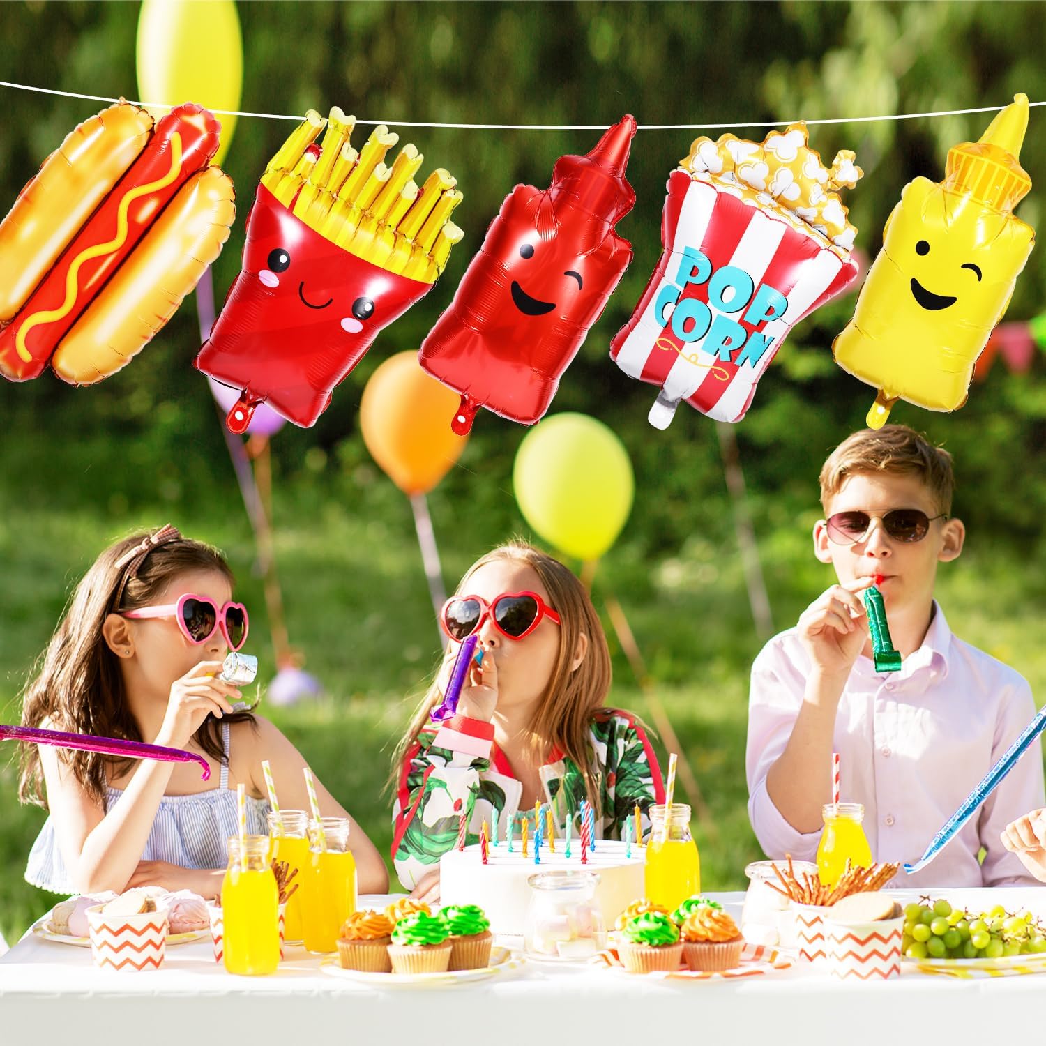8pcs Food Themed Balloons for Parties and Birthdays