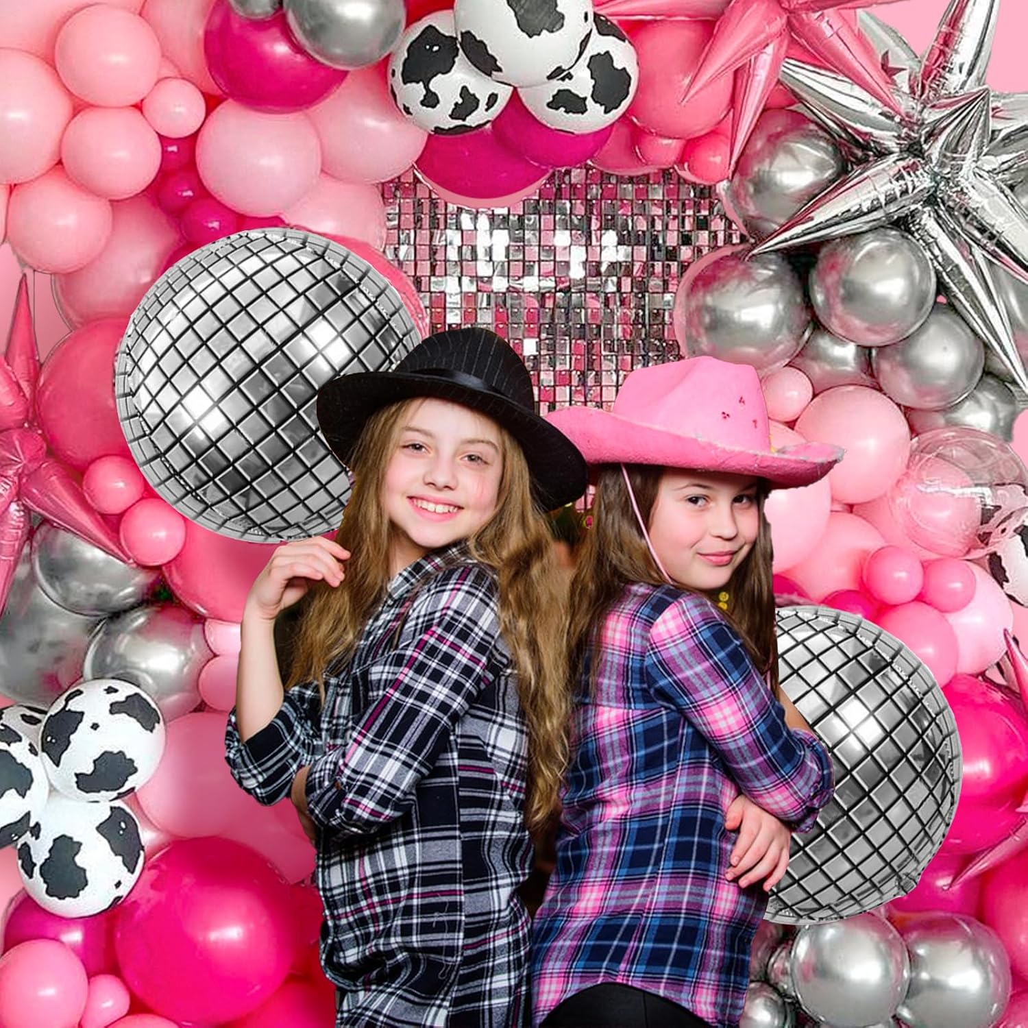 128pcs Disco Cowgirl Balloon Decor Kit