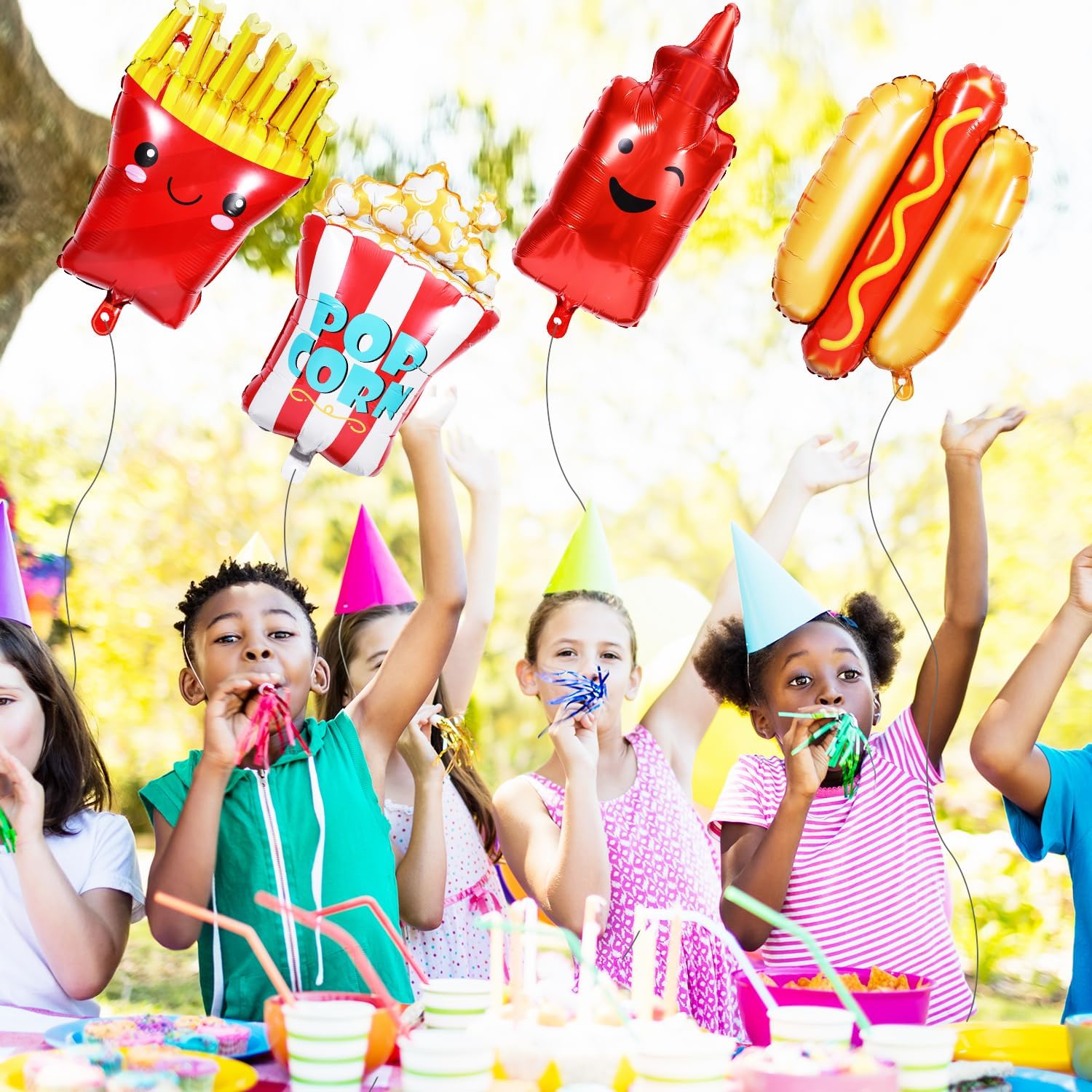8pcs Food Themed Balloons for Parties and Birthdays