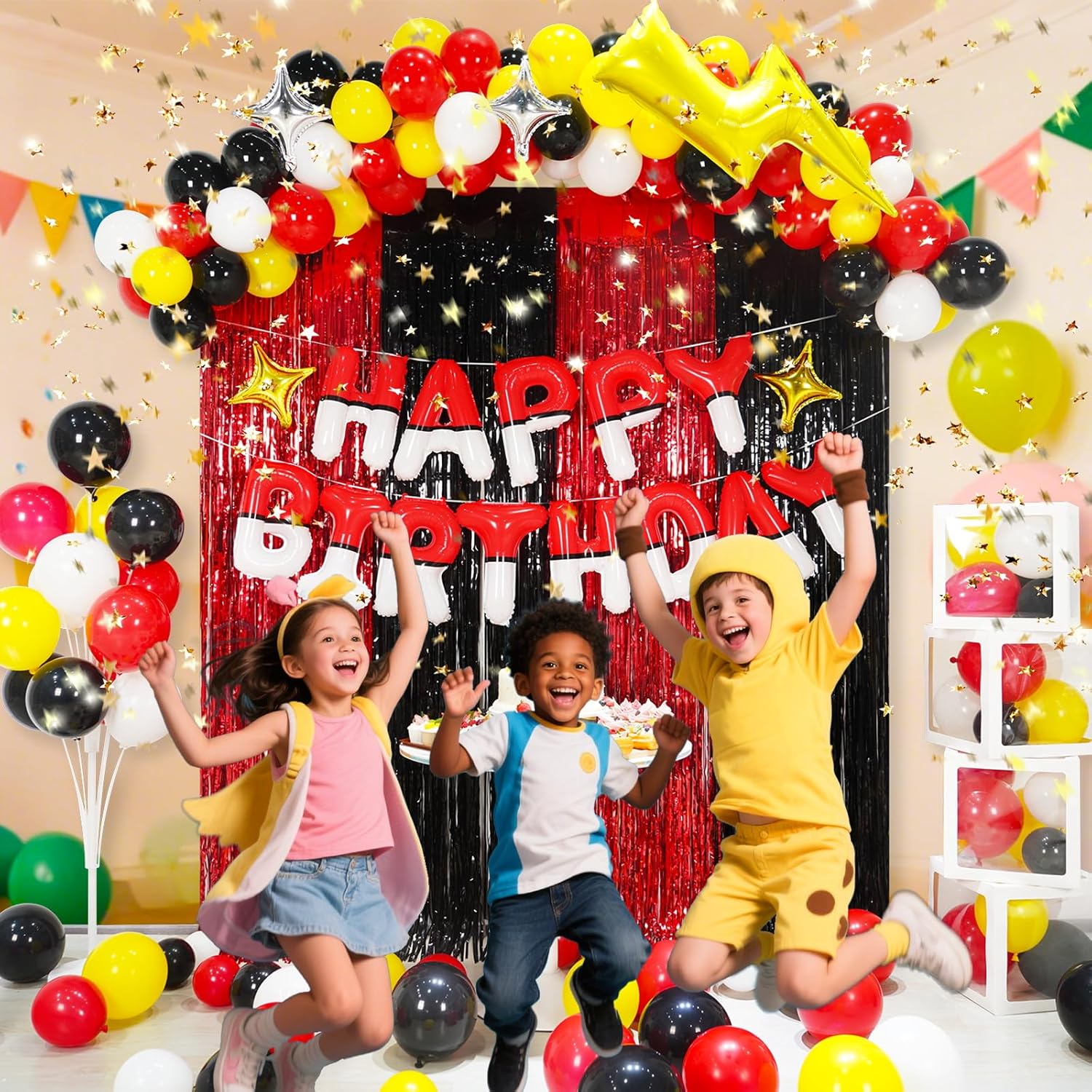 YIIHMEI Happy Birthday Balloons with Anime Letters