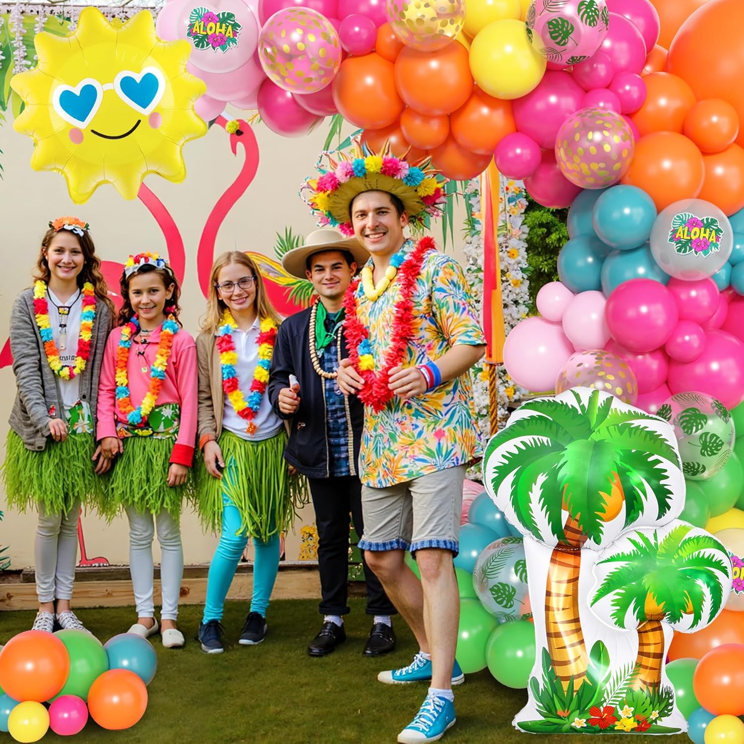 Amandir Tropical Balloon Arch Kit 165Pcs