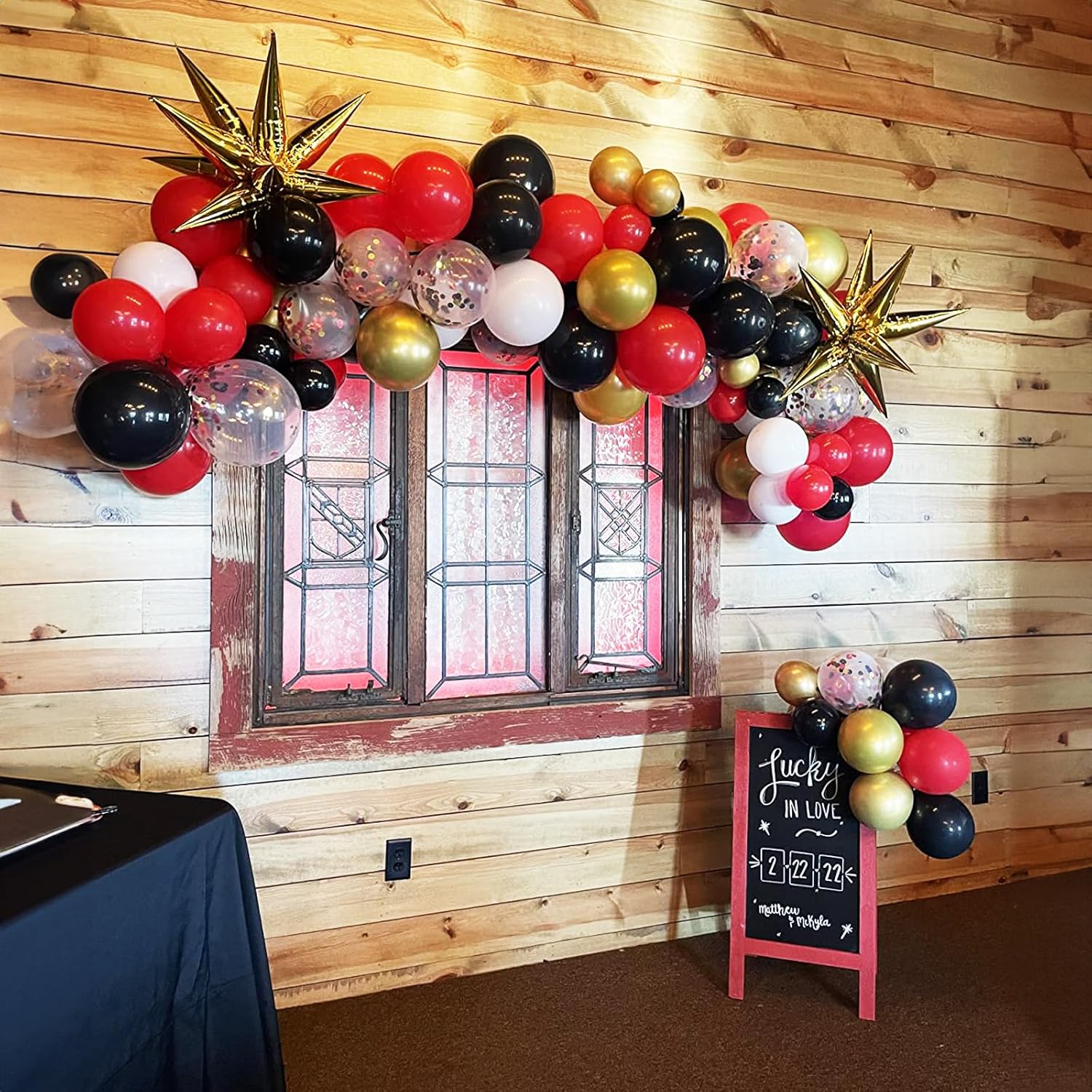 Red Black and Gold Balloons 60 Pack 12 Inches