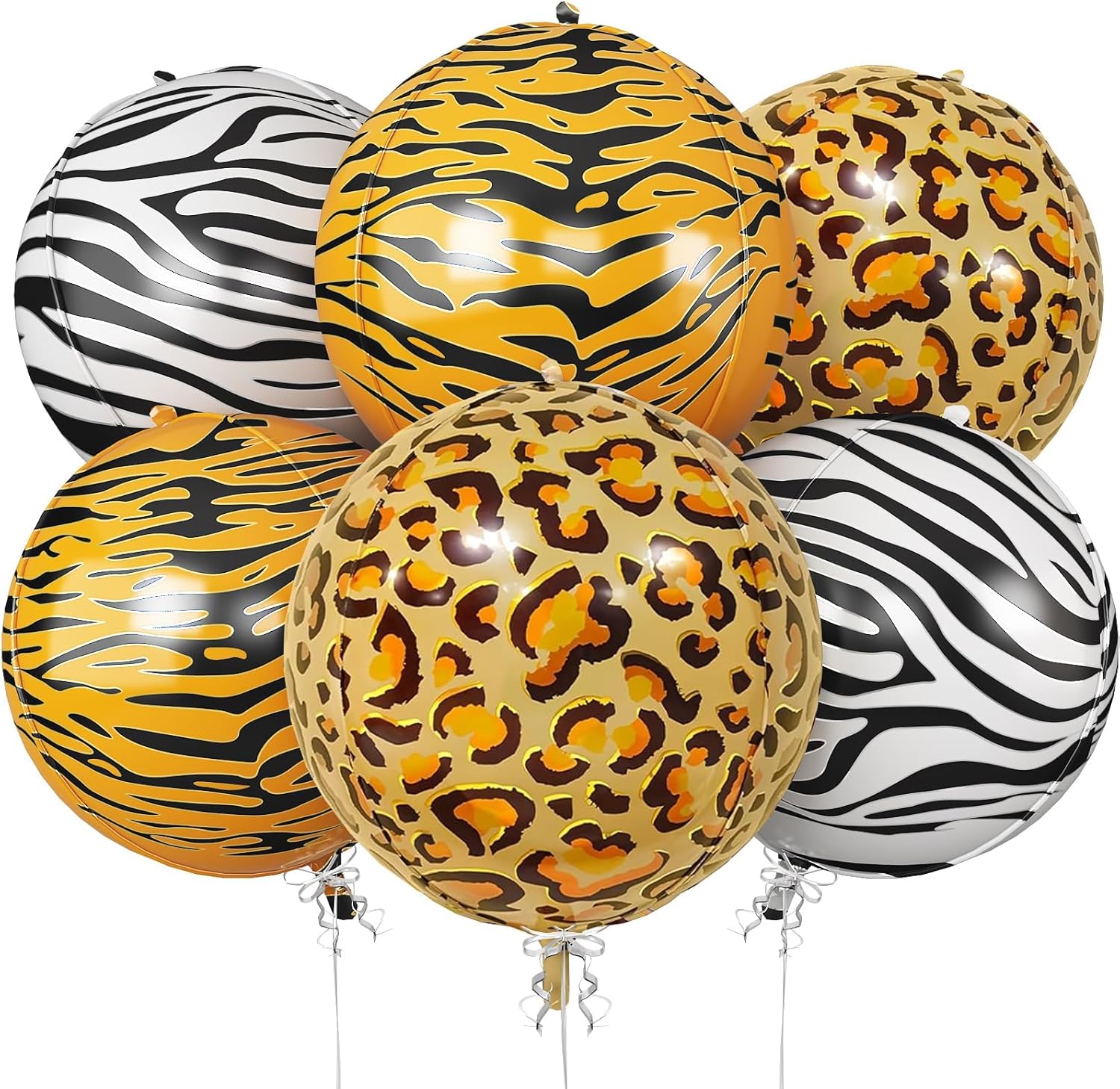 6PCS Safari Animal Balloons 22Inch for Kids Party Decor