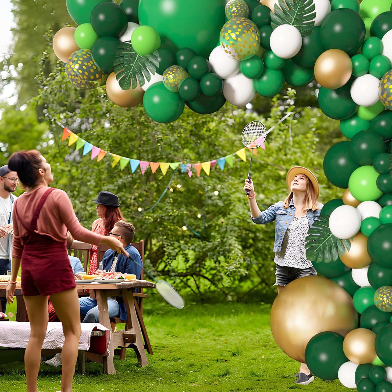 Amandir 163Pcs Jungle Party Balloons Garland Arch Kit