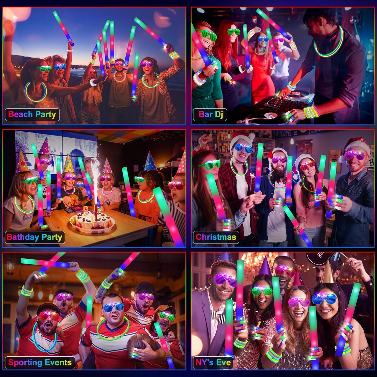 HONLYNE 168 PCS Glow in the Dark Party Supplies