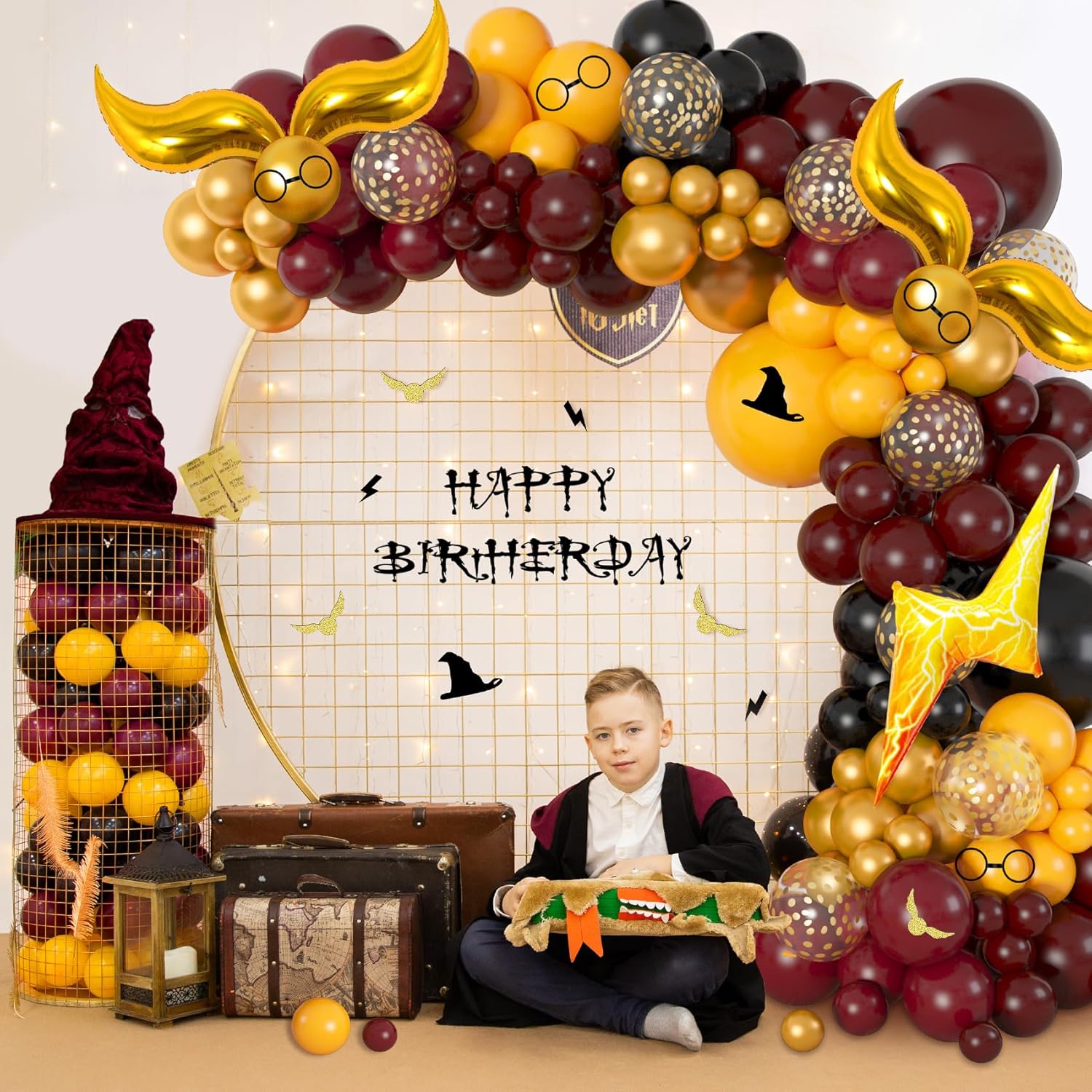 Ouddy Life Magical Wizard School Balloons Arch Kit 172pcs
