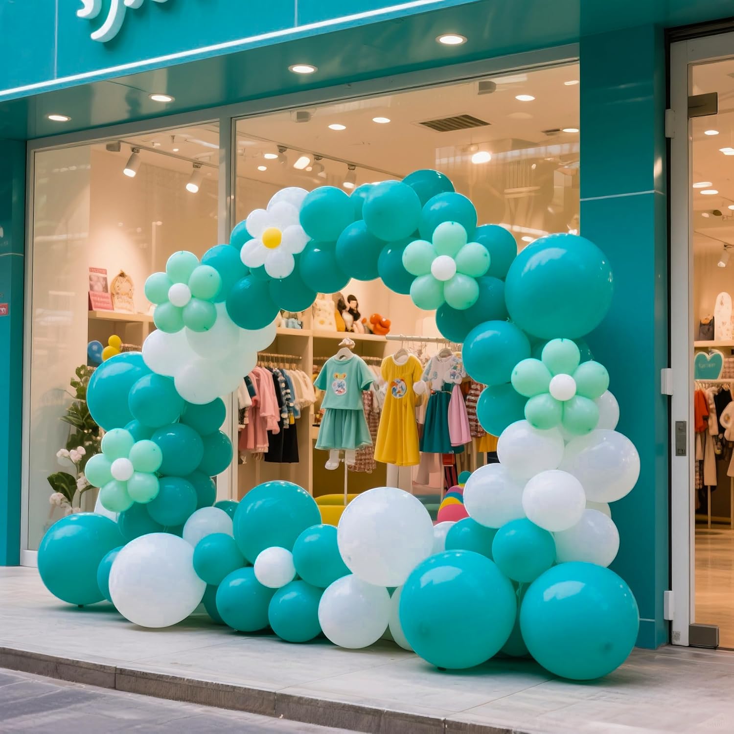 IXVAN Turquoise Blue Balloons 145pcs Balloon Arch Kit