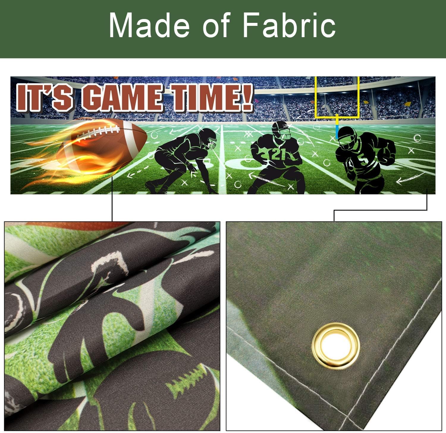 Football Party Banner for Birthday and Baby Shower Decoration