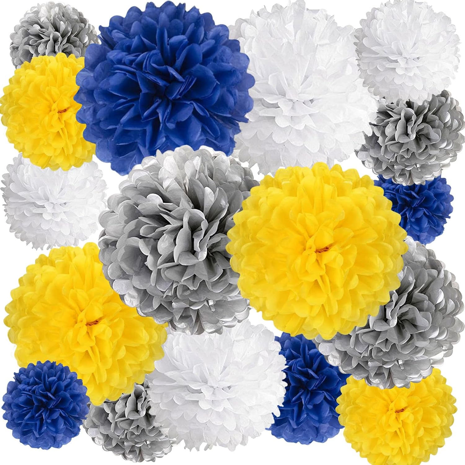 20PCS Tissue Paper Pom Poms for Party Decor