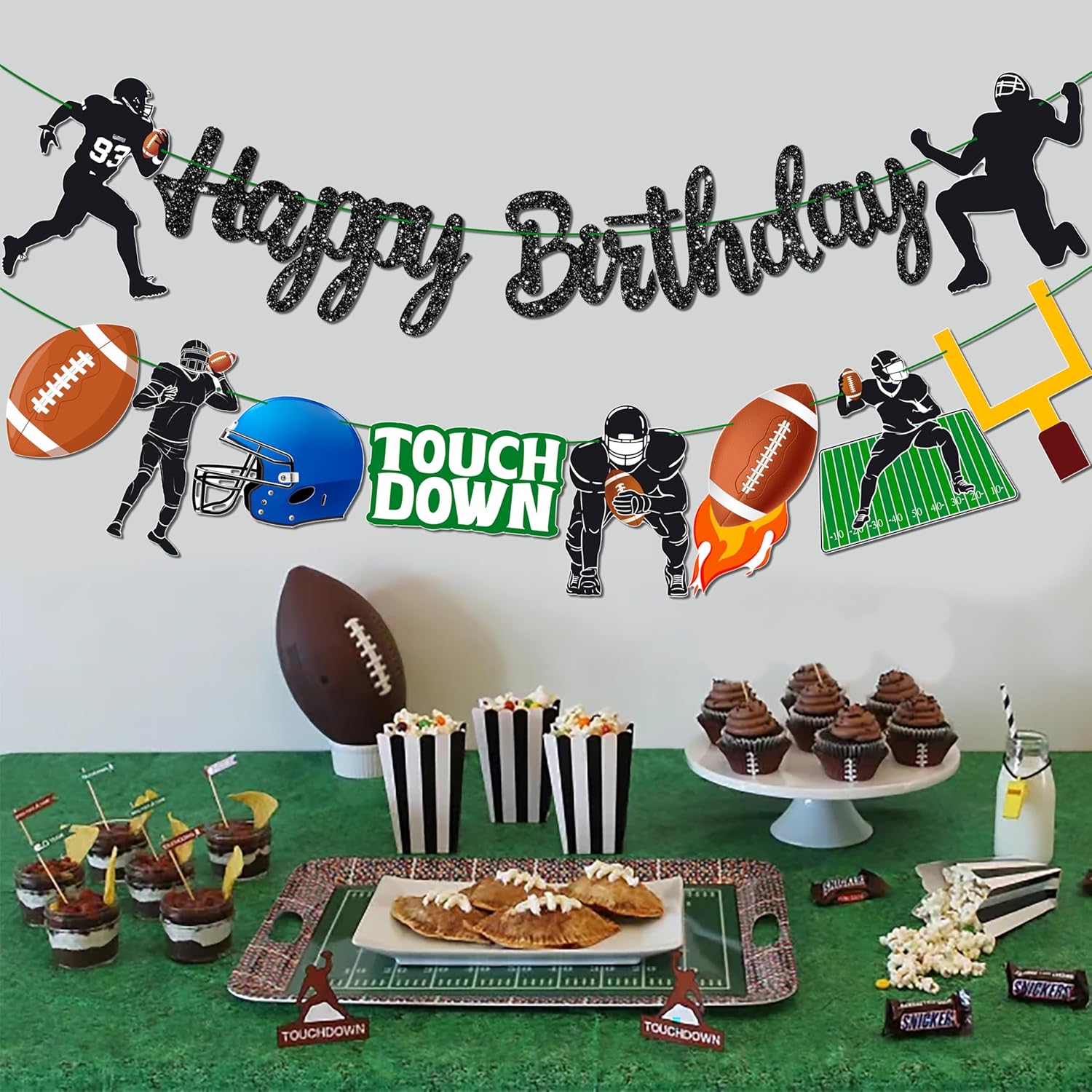 Football Birthday Party Banners 2pcs Decorations