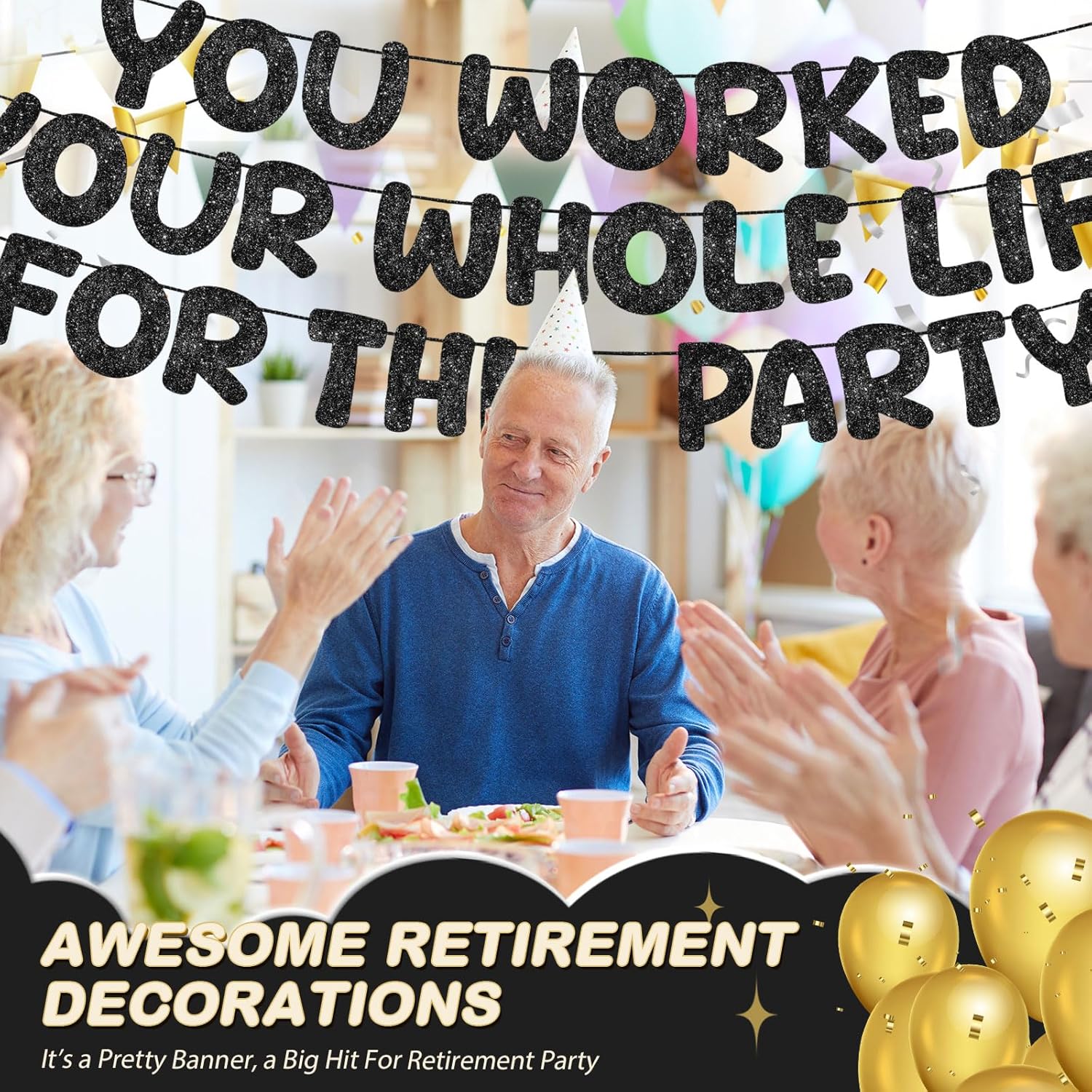 Fulmoon You Worked Your Whole Life For This Party Banner Black