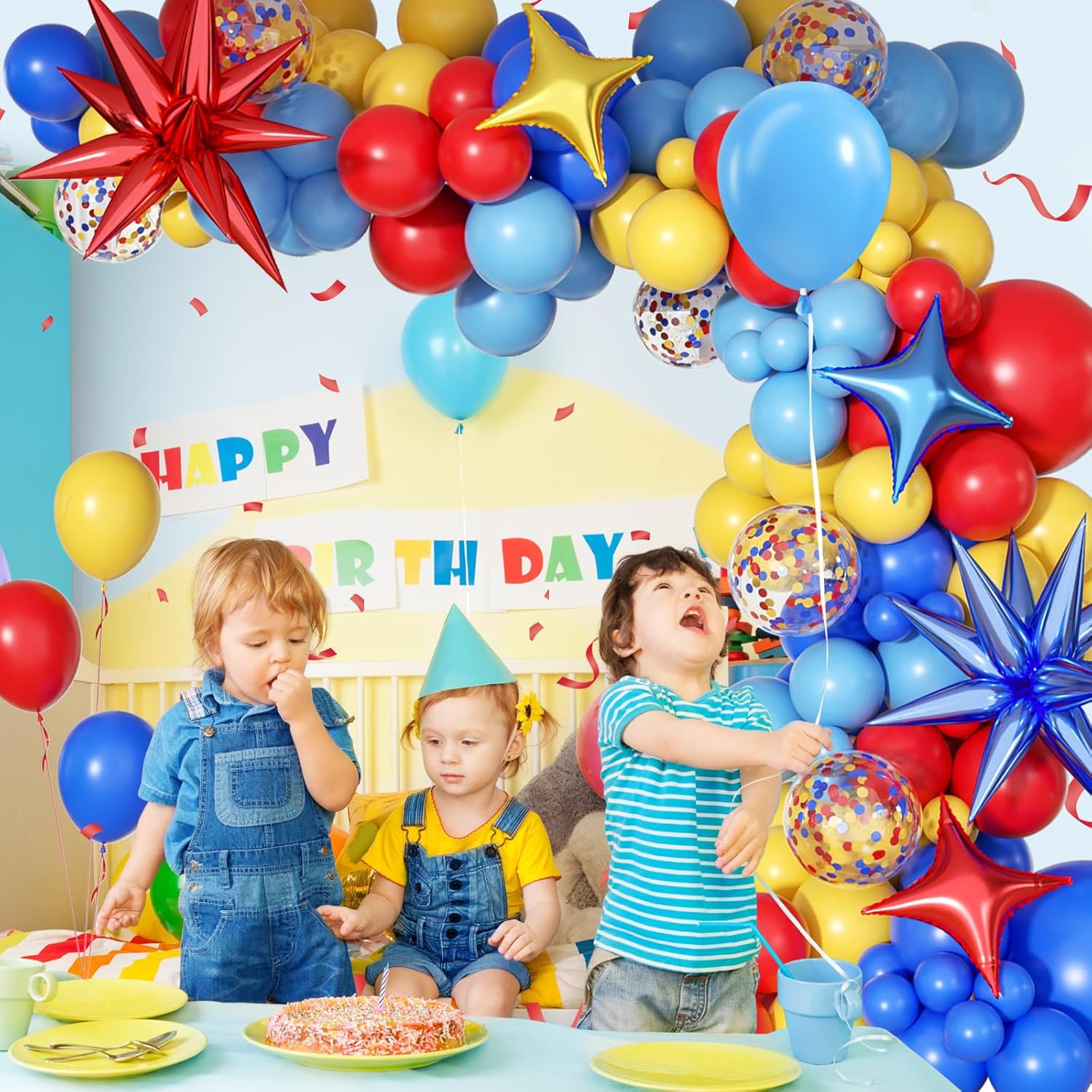 125pcs Carnival Balloons for Birthday Party Decorations