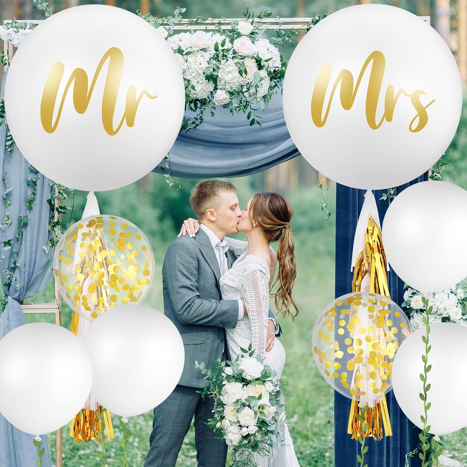 Wettarn 15 Pcs Giant Wedding Balloon Decor Kit