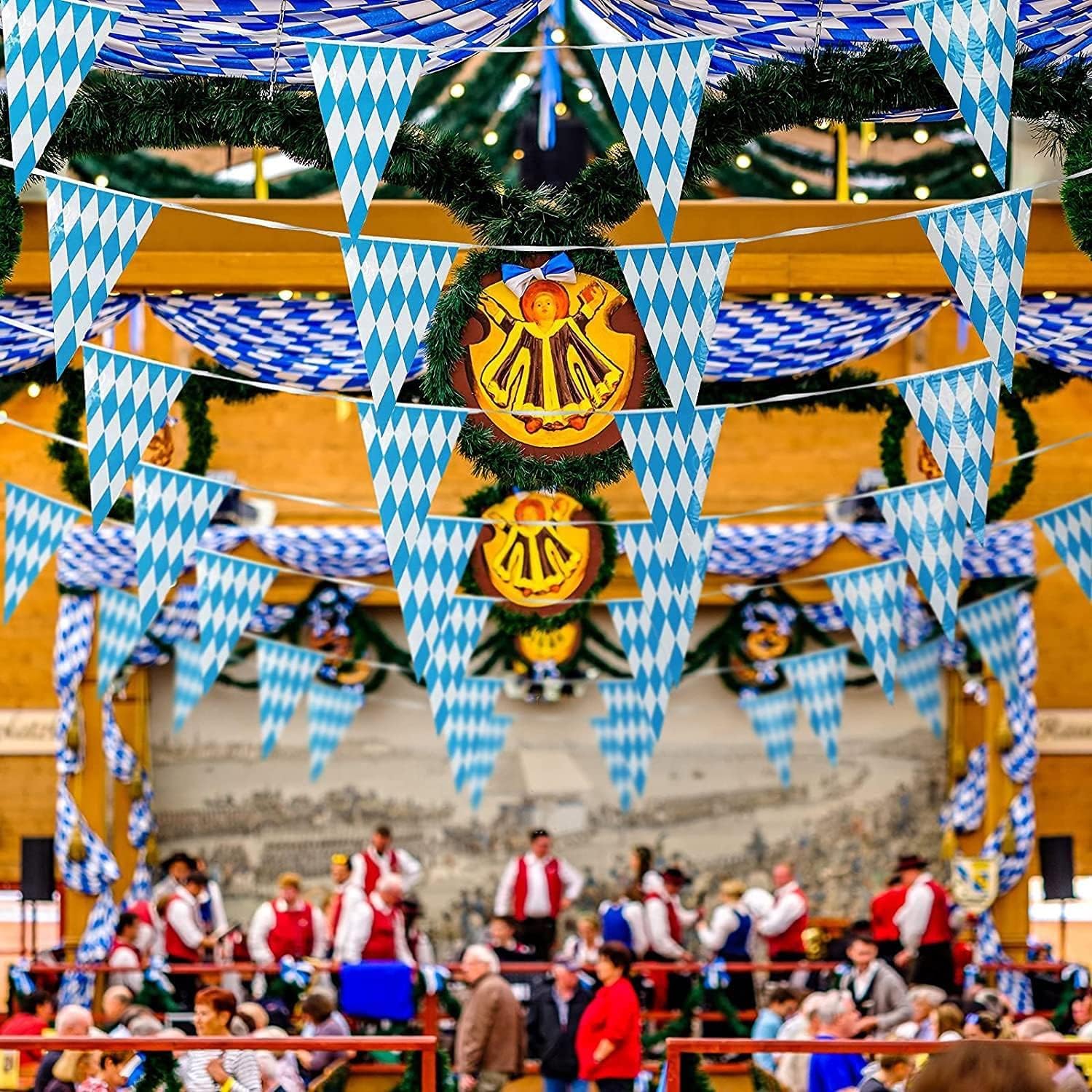 131 Feet Oktoberfest Bavarian Flag Set 4PCS