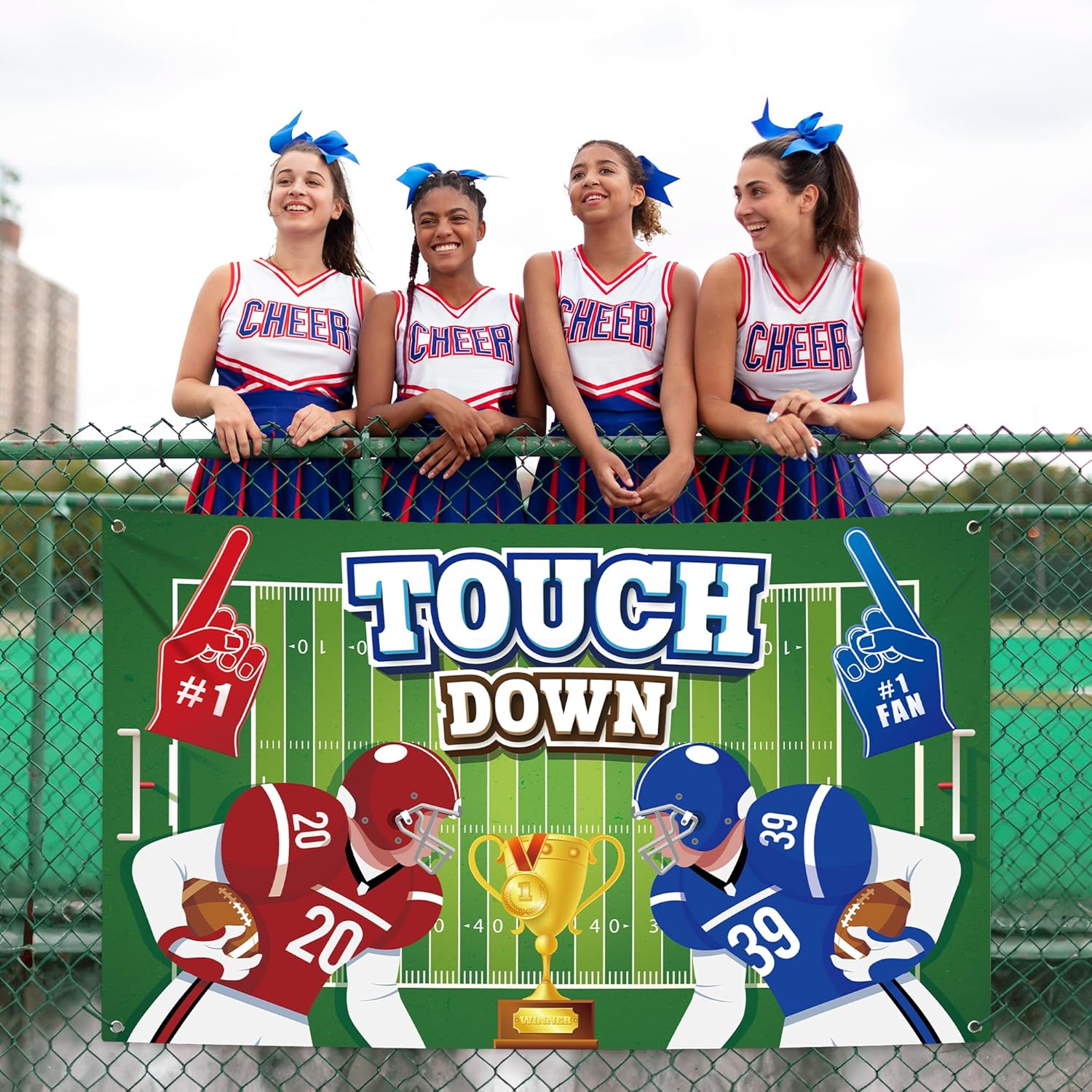 KatchOn Xtra Large Football Backdrop 72x44 Touchdown Banner