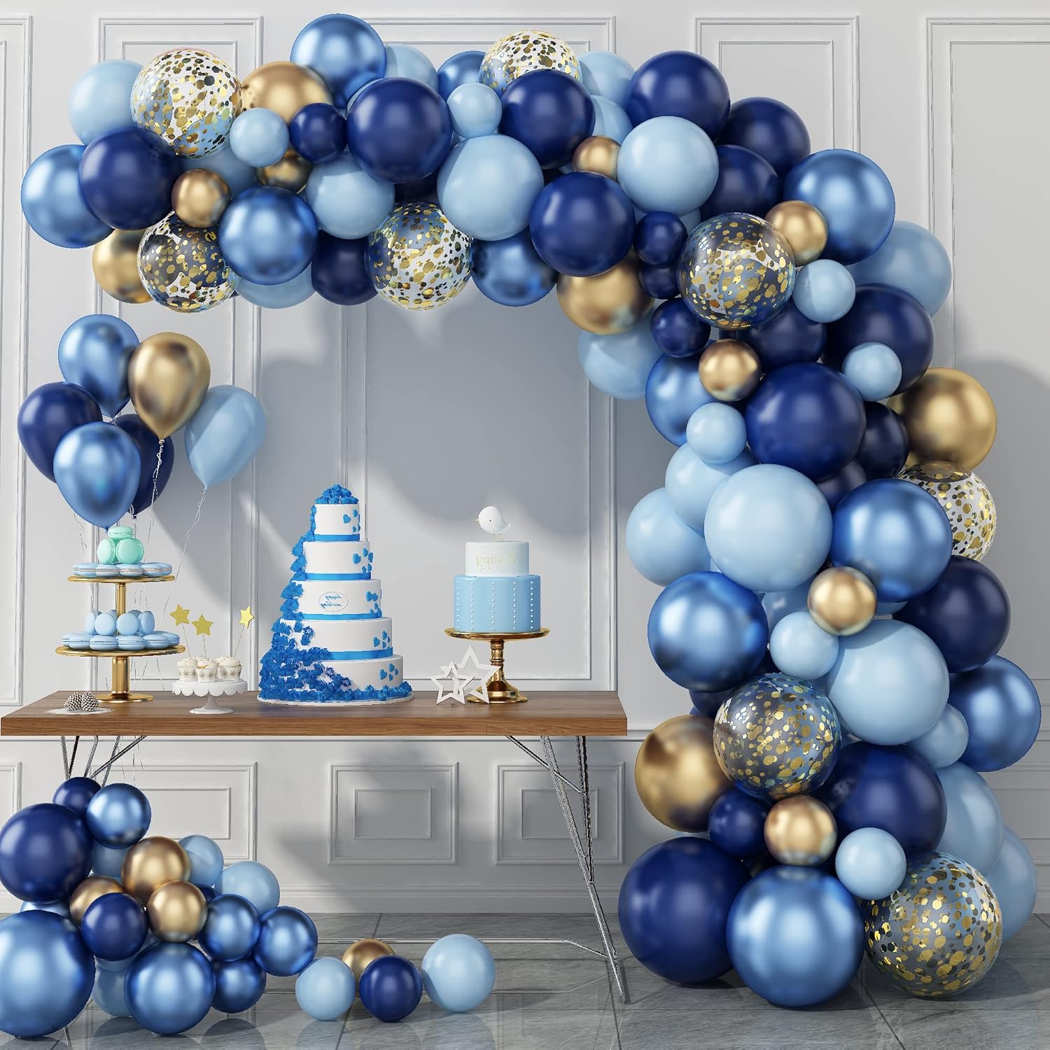 Paready 97PCS Navy Blue Balloon Garland Arch Kit