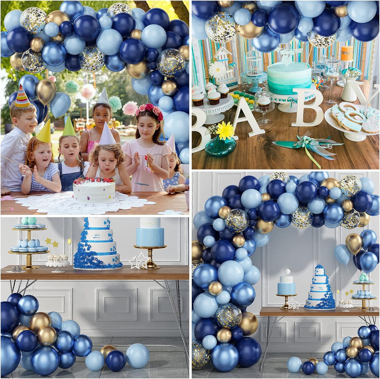 Paready 97PCS Navy Blue Balloon Garland Arch Kit