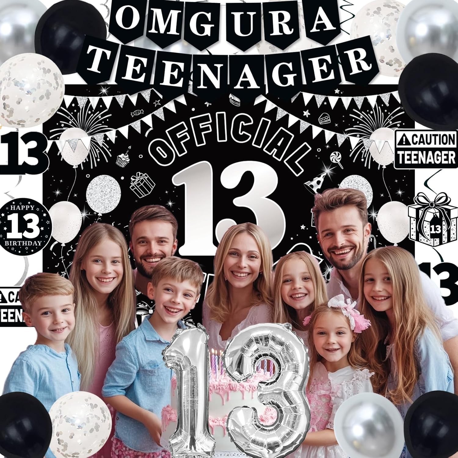13th Birthday Decorations Set for Boys Girls