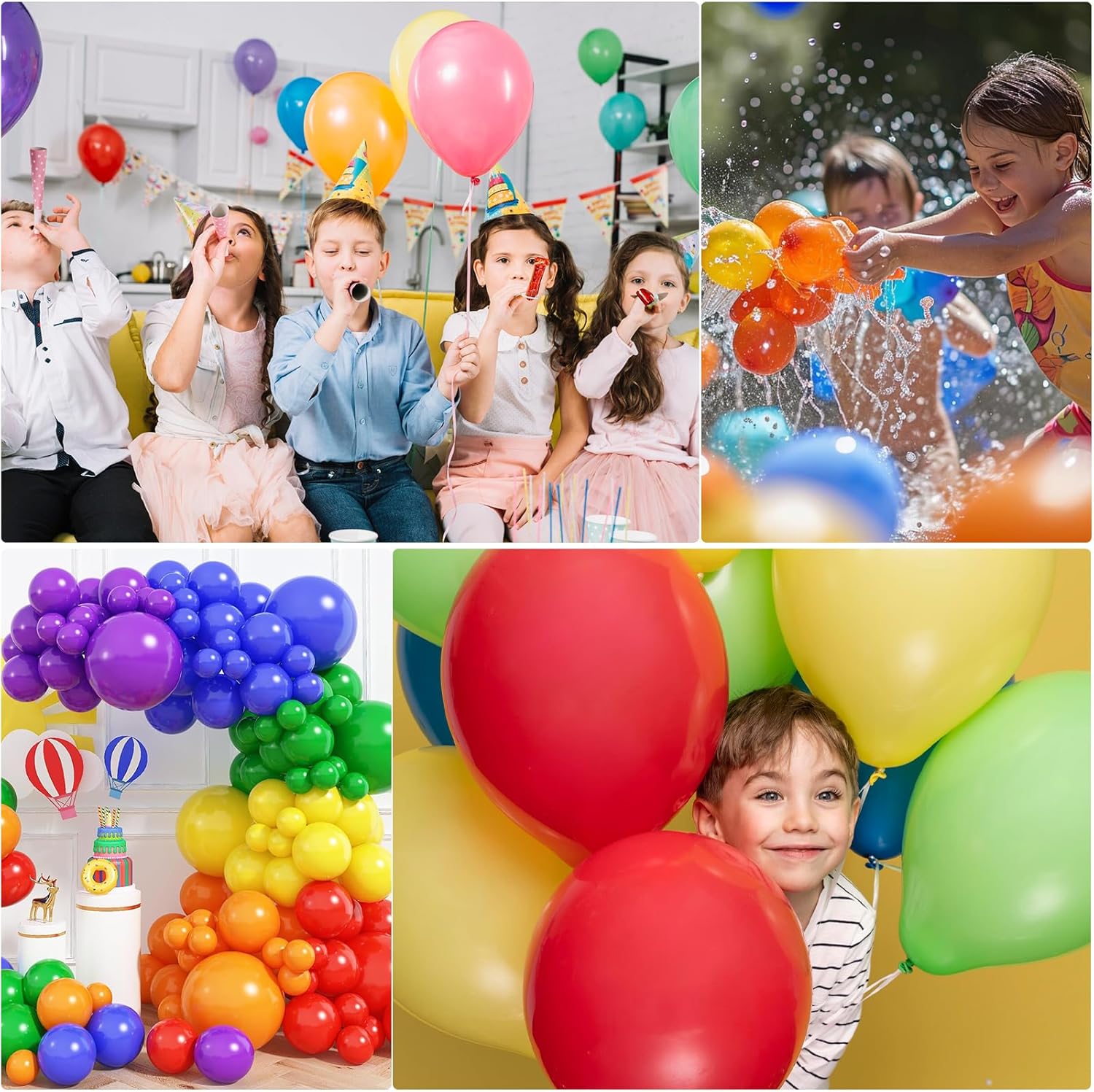110PCS Rainbow Balloons 12 Inch Party Decorations