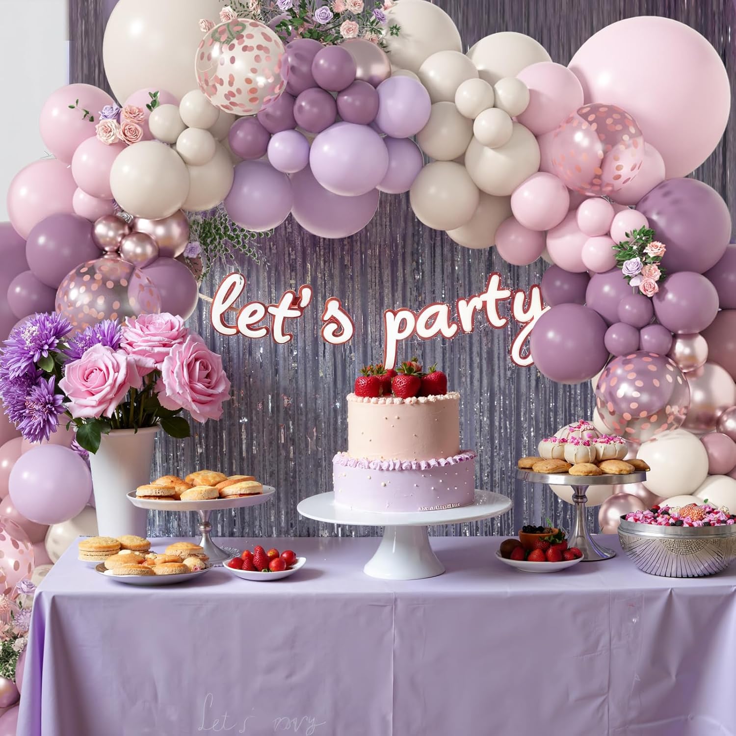 Amandir 173Pcs Dusty Purple Balloon Arch Kit