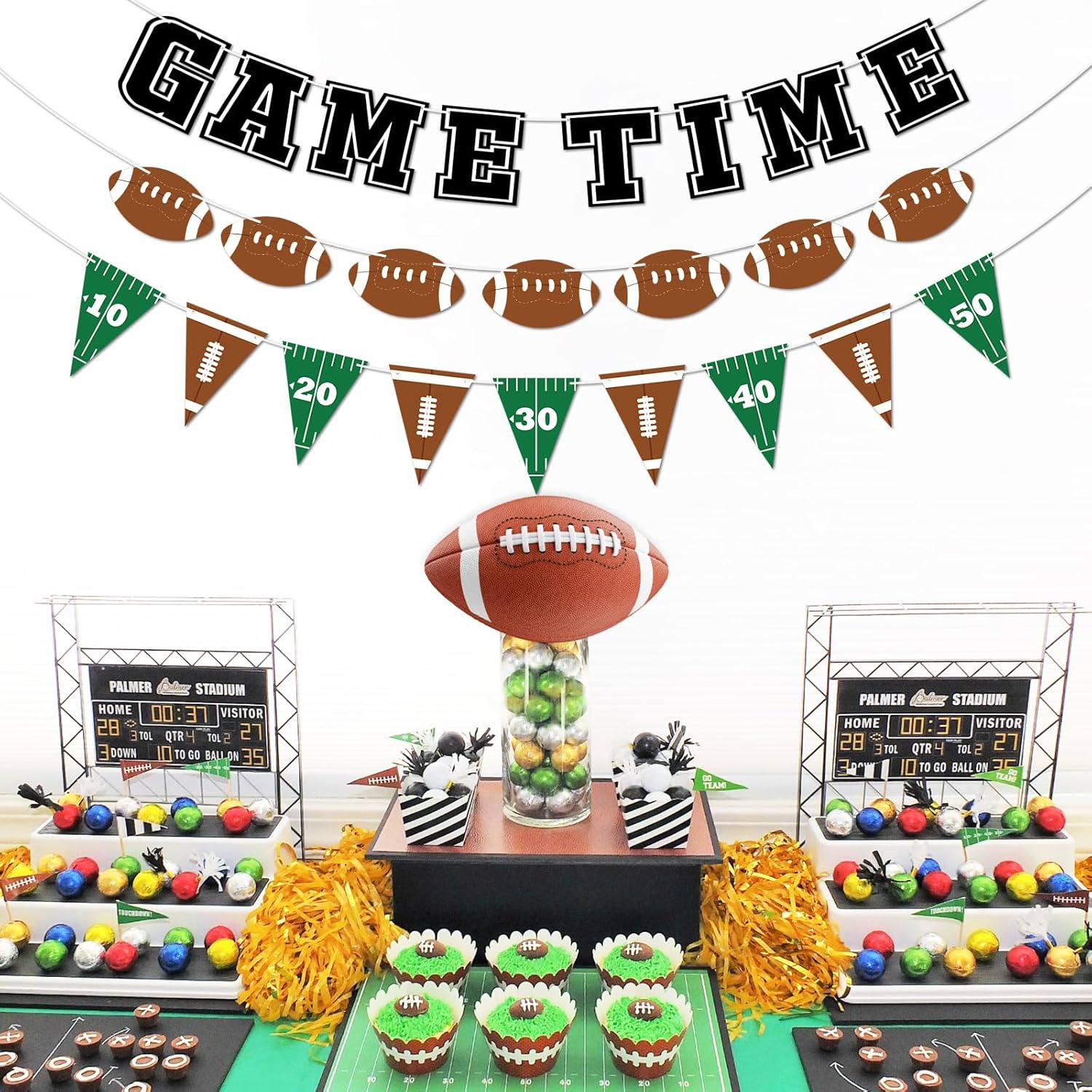 Adecortalk 3 Pcs Football Party Banner Set