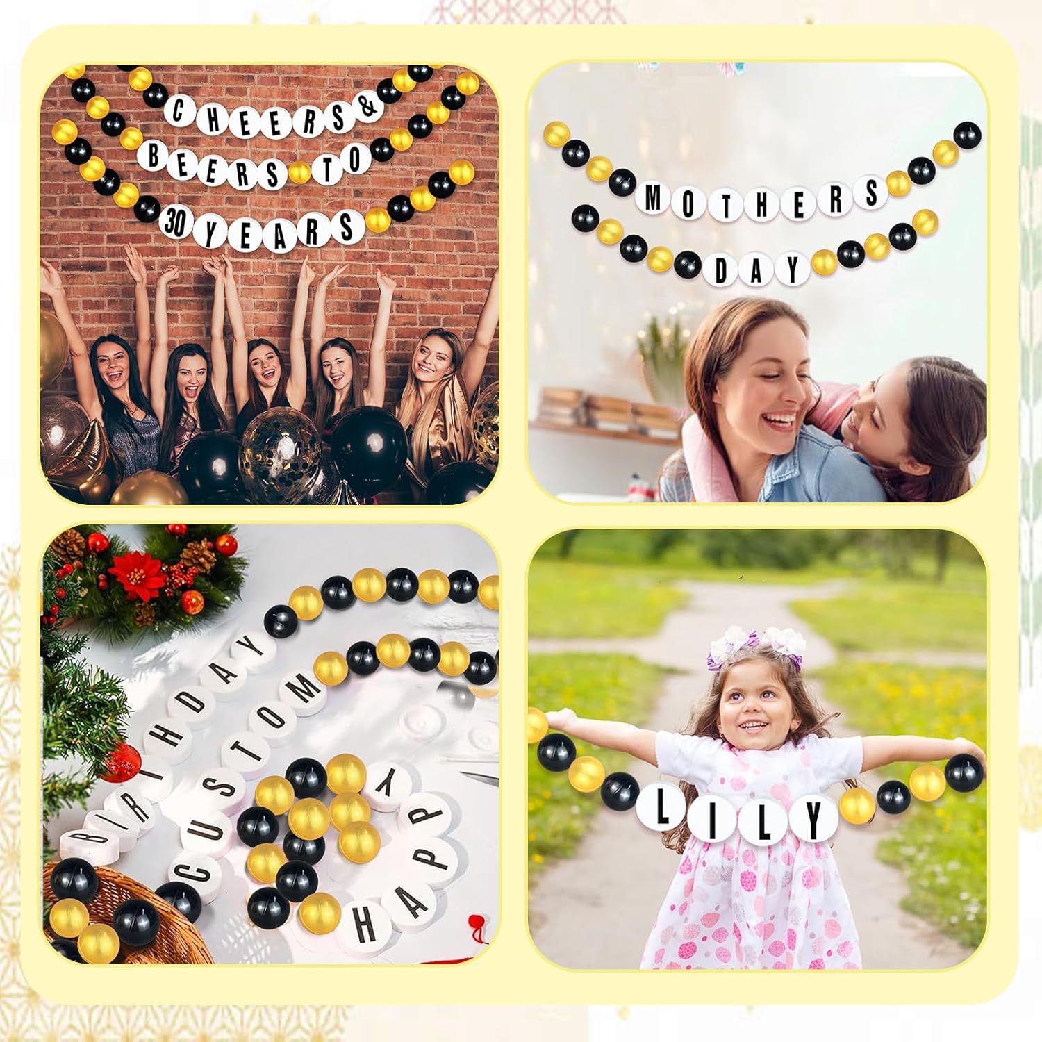 DIY Friendship Bracelet Birthday Banner Kit