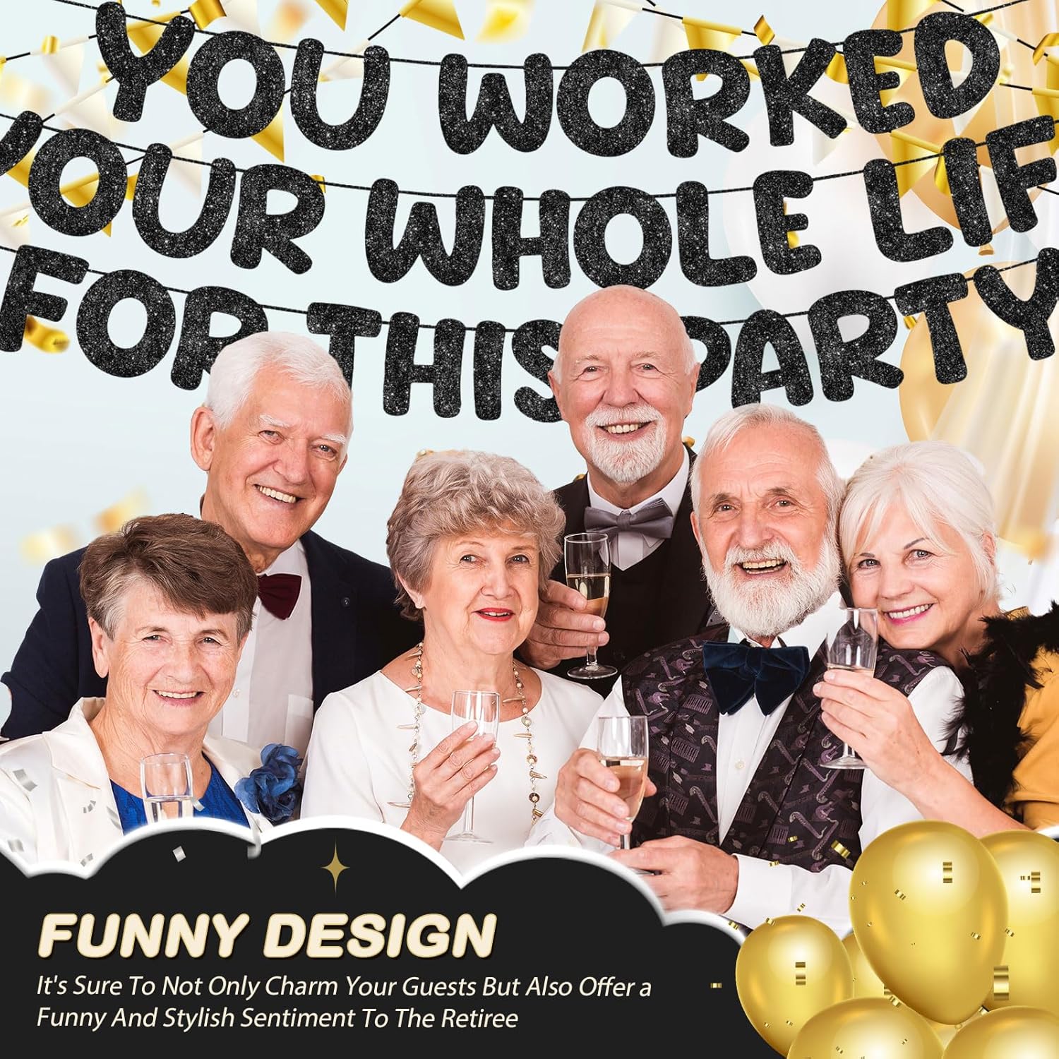 Fulmoon You Worked Your Whole Life For This Party Banner Black