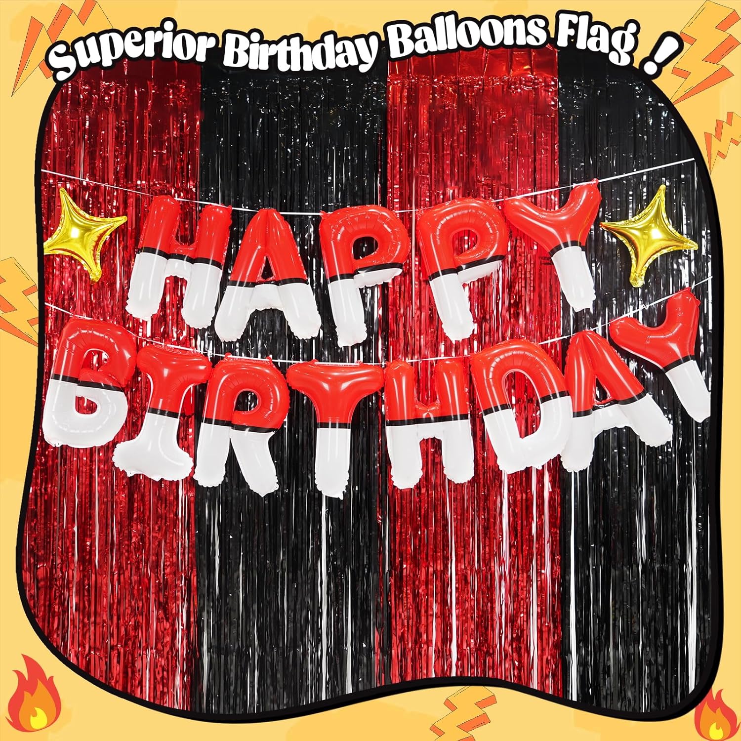 YIIHMEI Happy Birthday Balloons with Anime Letters
