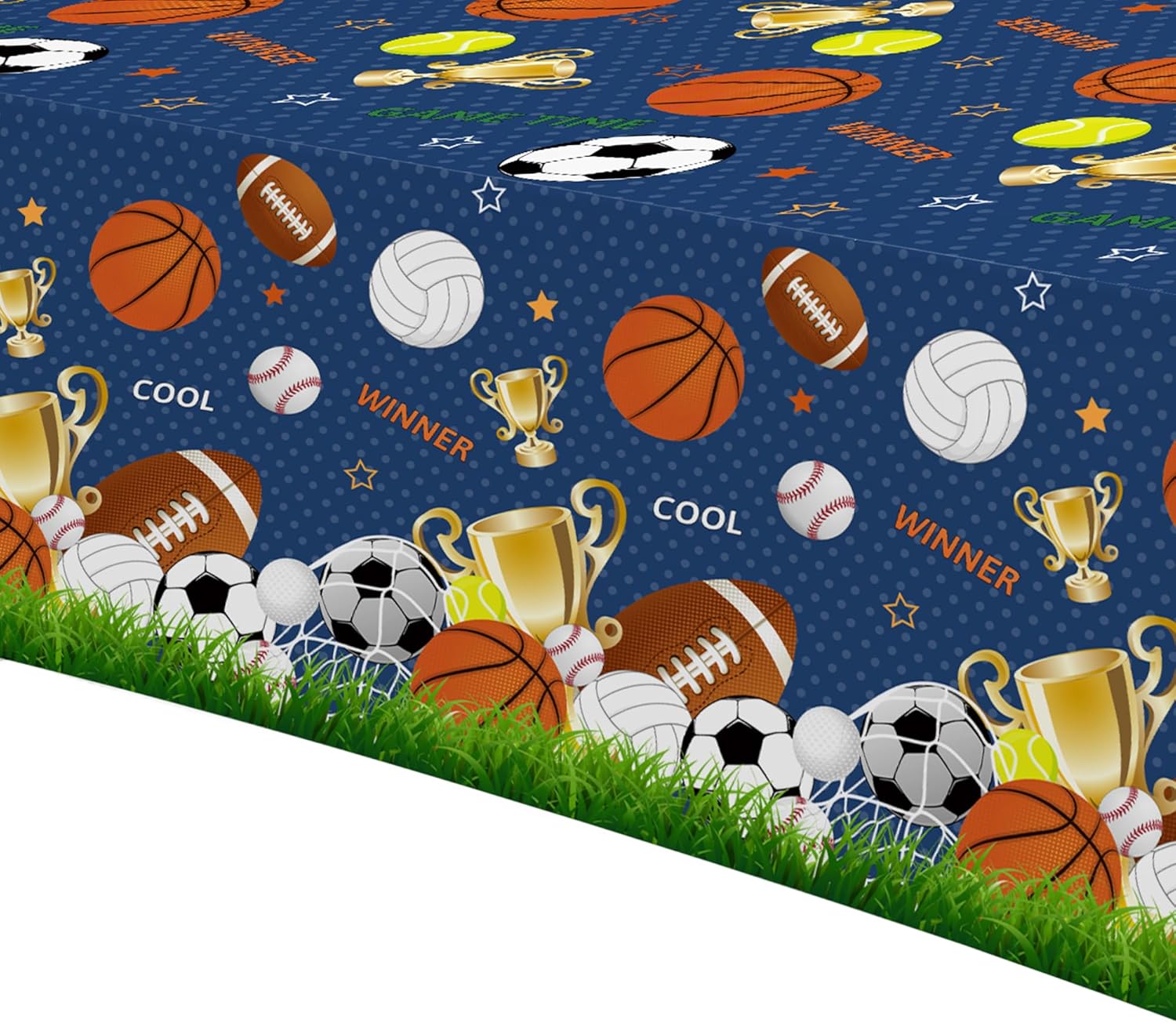 Owelleny Sports Birthday Tablecloth Set 3Pcs