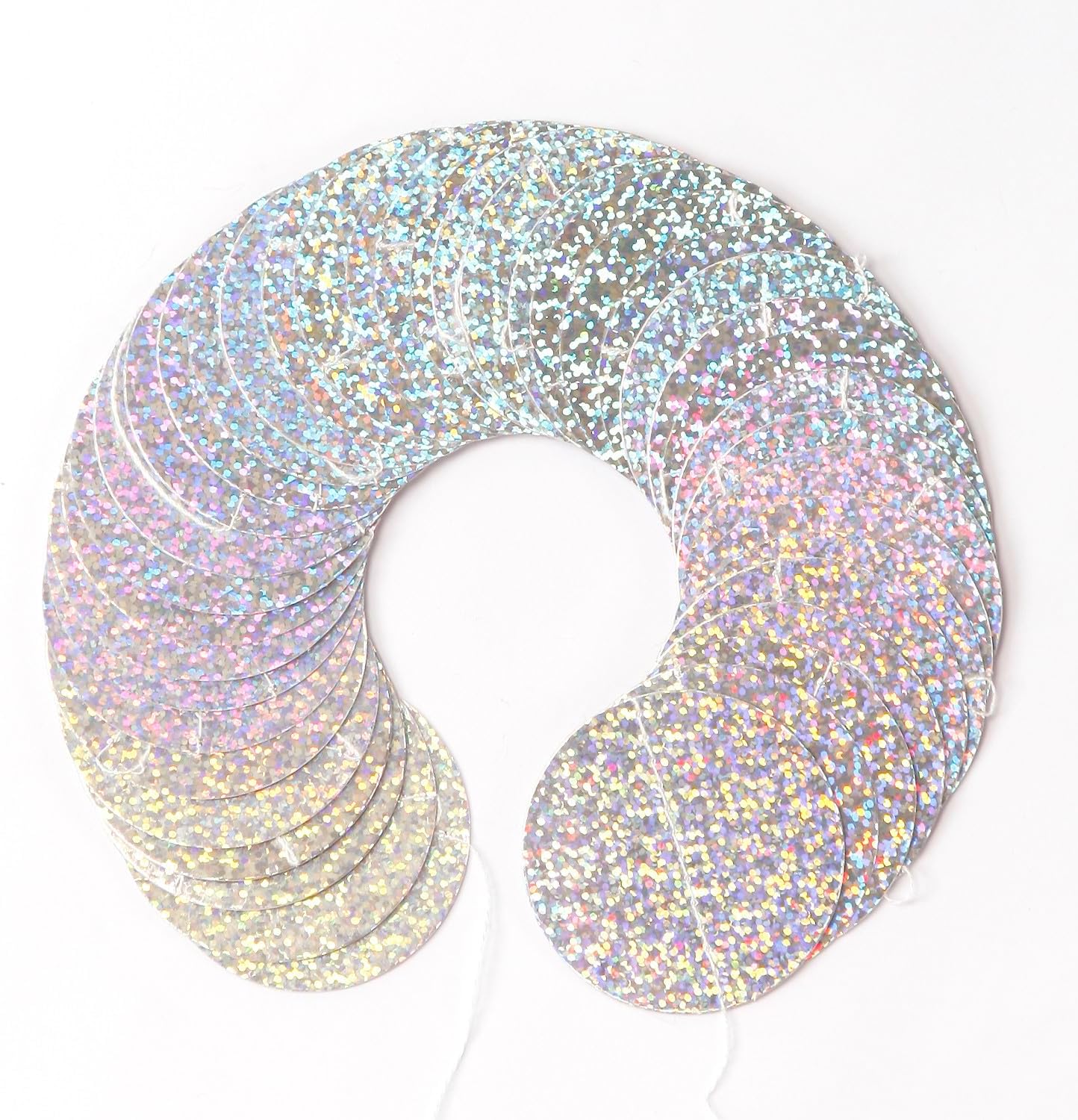 Iridescent Holographic Garland Streamers 52ft Birthday Party Decor