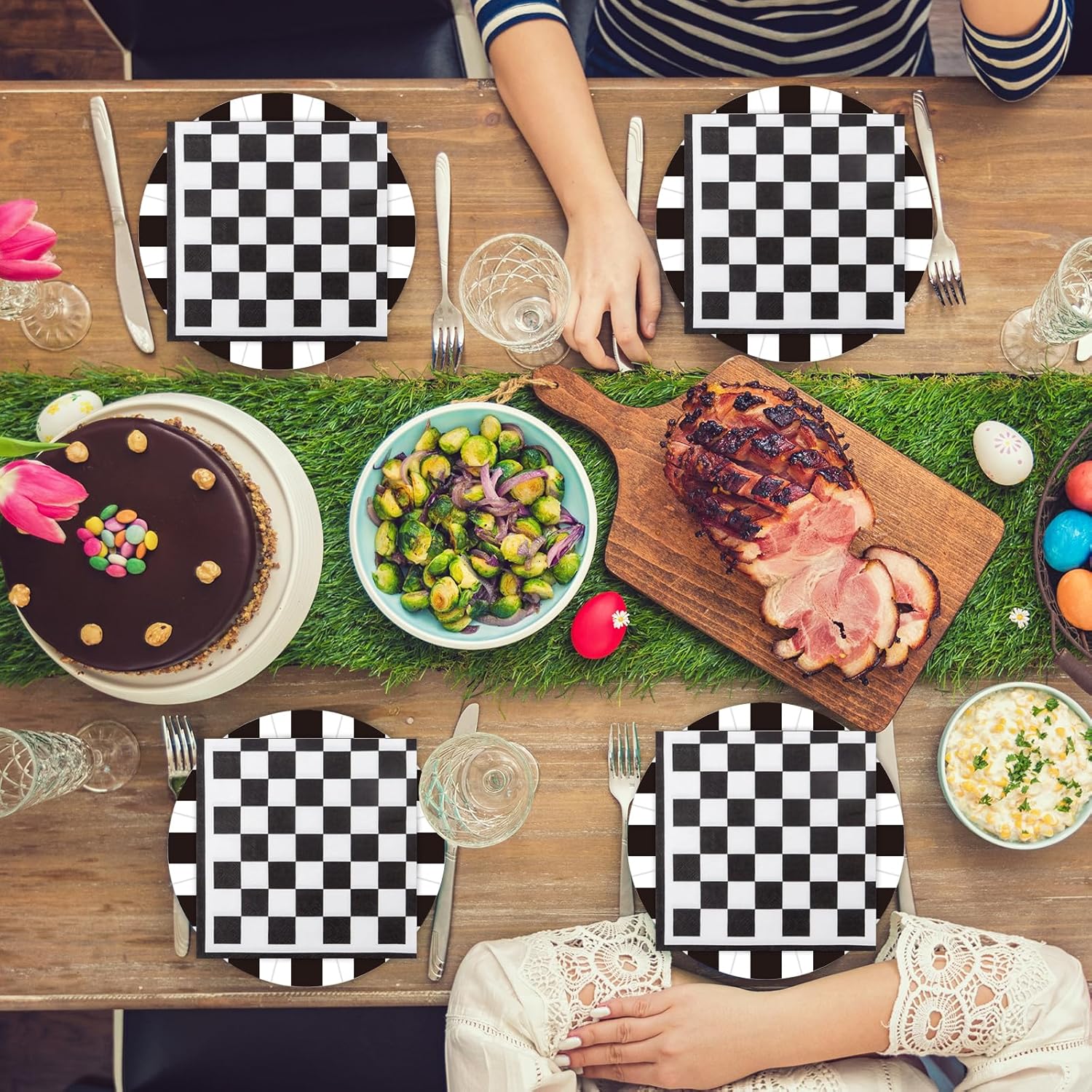 40Pcs Race Car Party Supplies Plates and Napkins