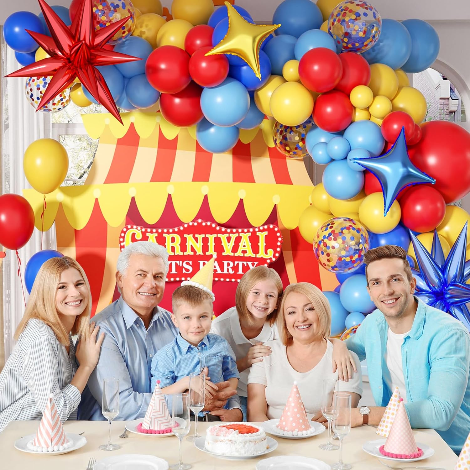 125pcs Carnival Balloons for Birthday Party Decorations