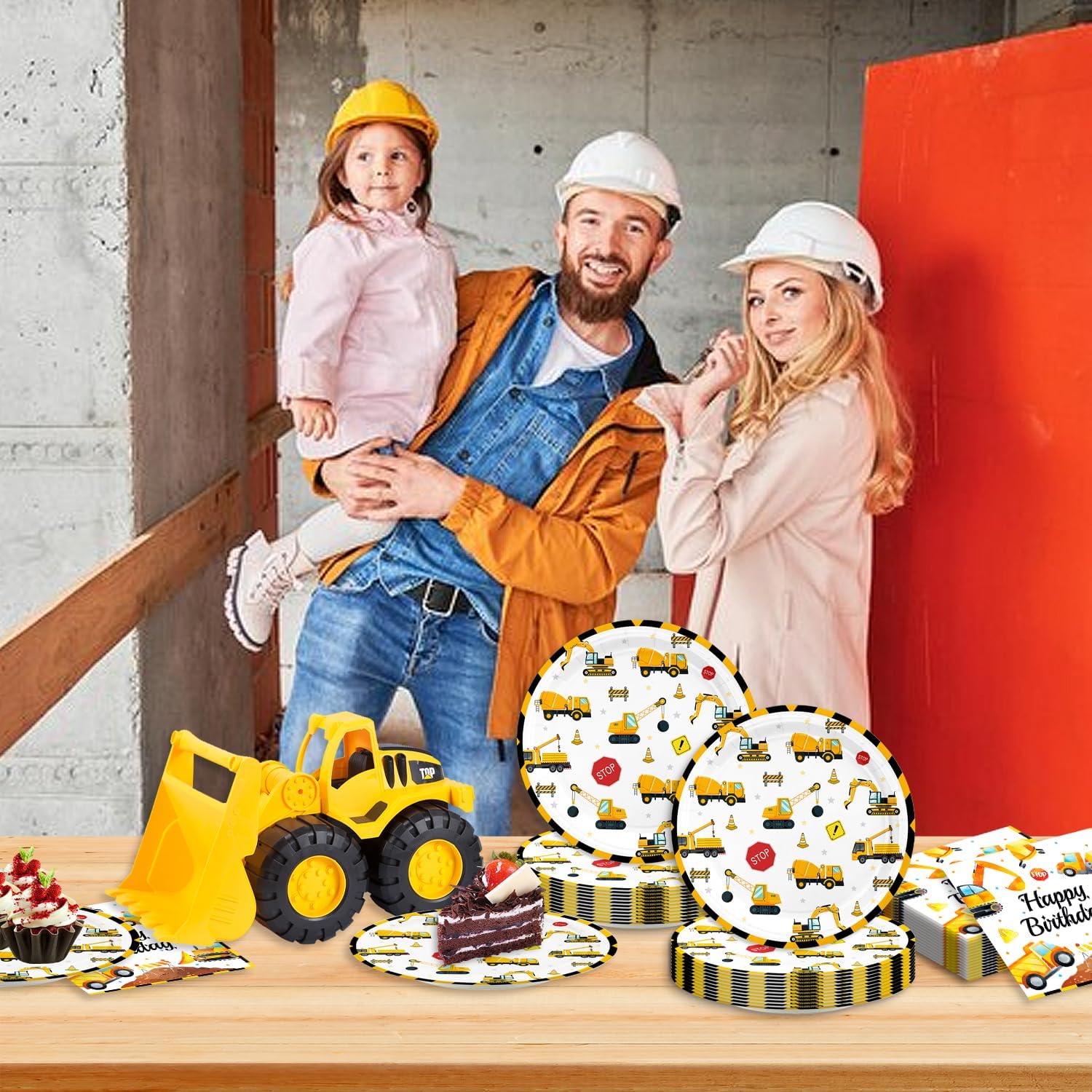48PCS Construction Party Supplies for Kids