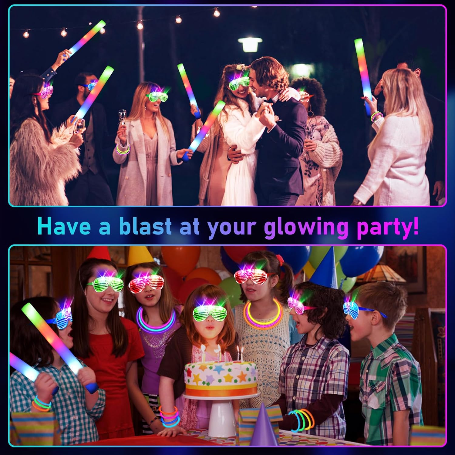 236PCS Glow in the Dark Party Supplies Set